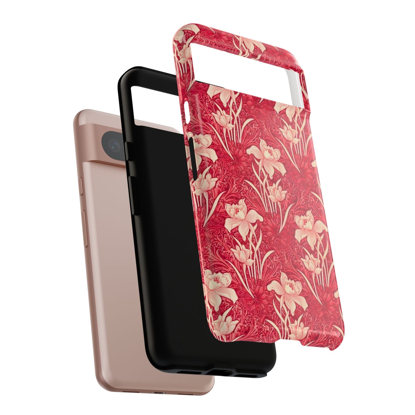 Floral Tough Phone Case - Durable, Stylish Accessory, Perfect Gift for Her, Floral Pattern, Customizable, Ideal for Daily Use