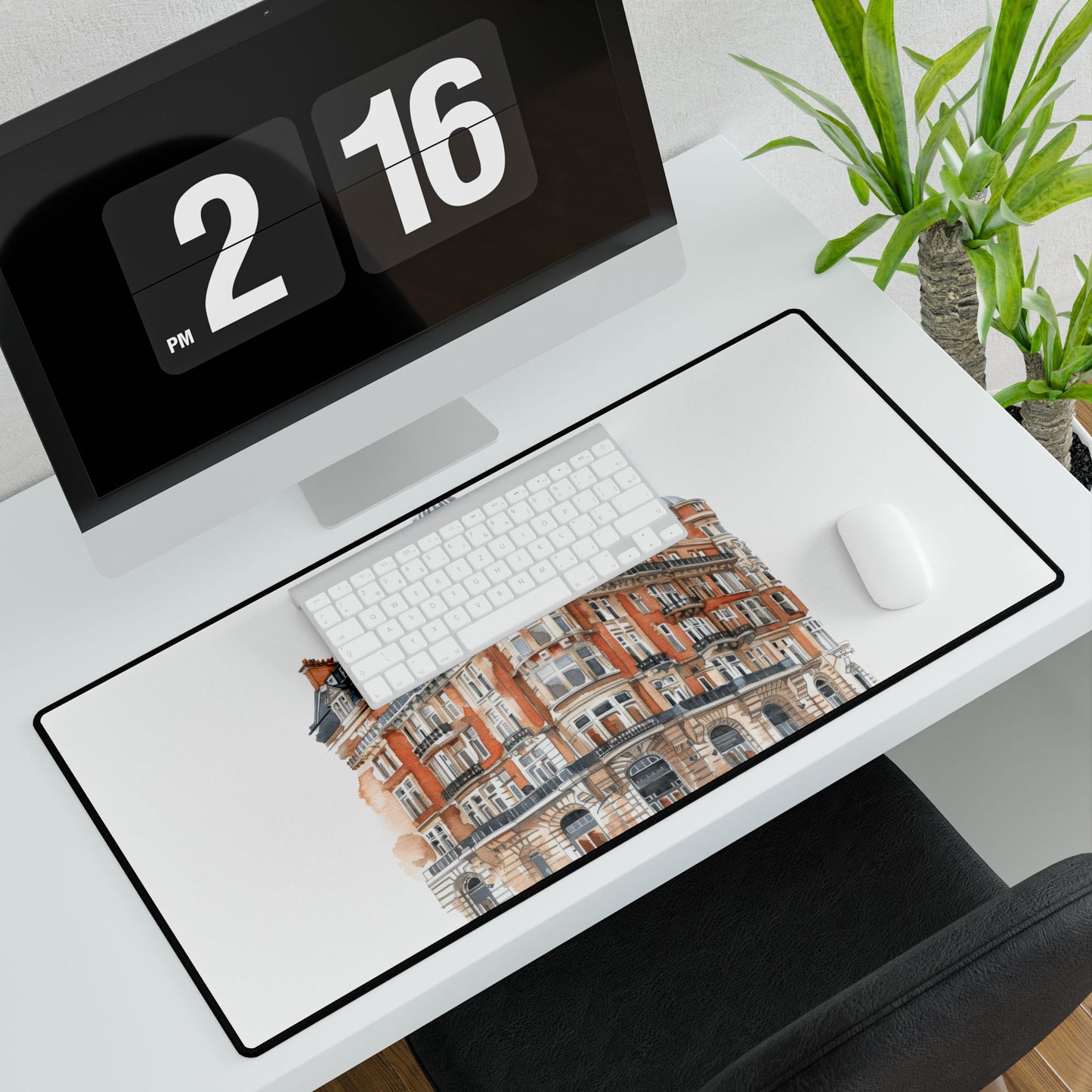 Elegant Cityscape Desk Mat - Office Decor, Workspace Accessory, Gift for Professionals, Home Office Essentials, Customizable Desk Pad