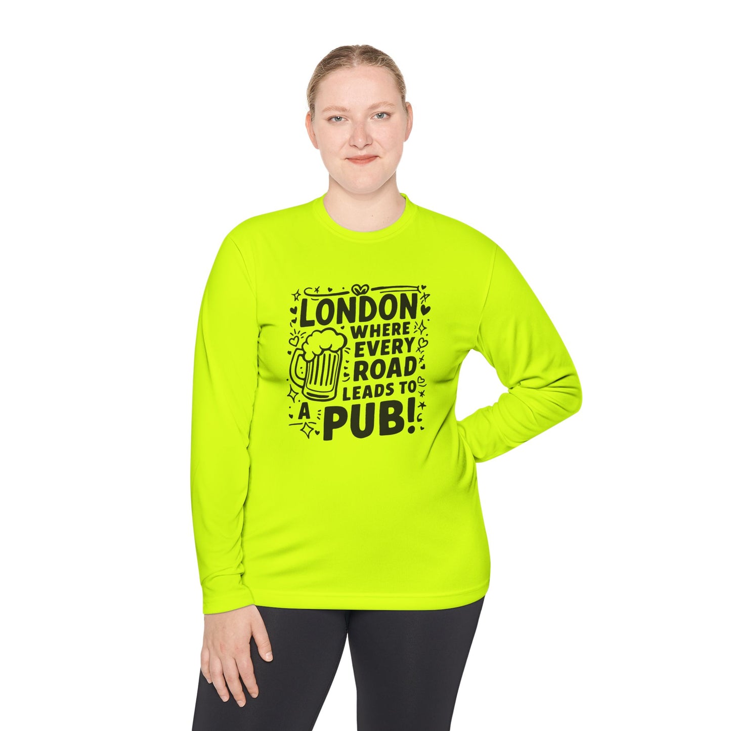 Unisex Long Sleeve Tee - London where every road leads to Pub