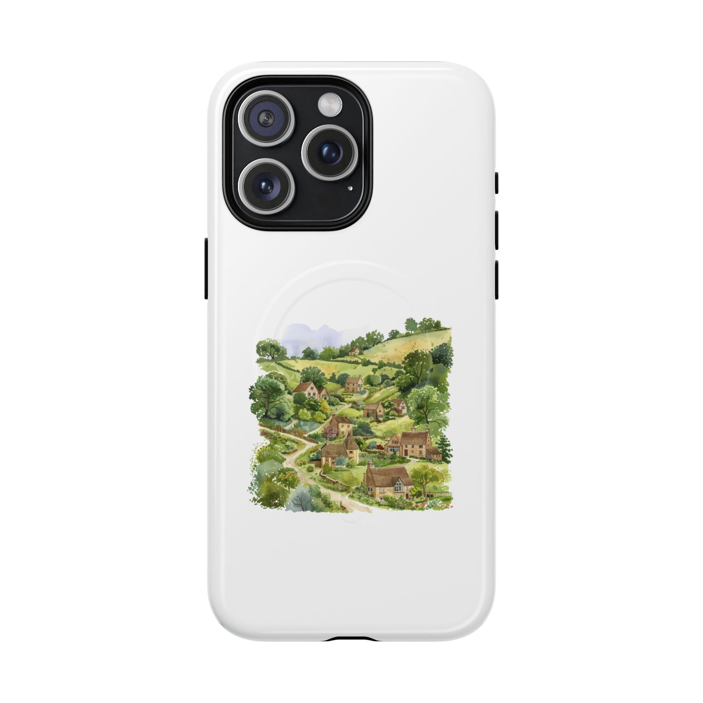 Countryside Scene Magnetic Phone Case, Nature Lover Gift, Customized Phone Cover, Outdoor Adventure Accessory, Eco-Friendly Design
