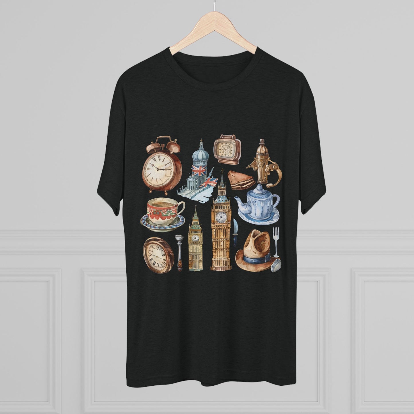 Vintage England Elegant Unisex Tri-Blend Crew Tee