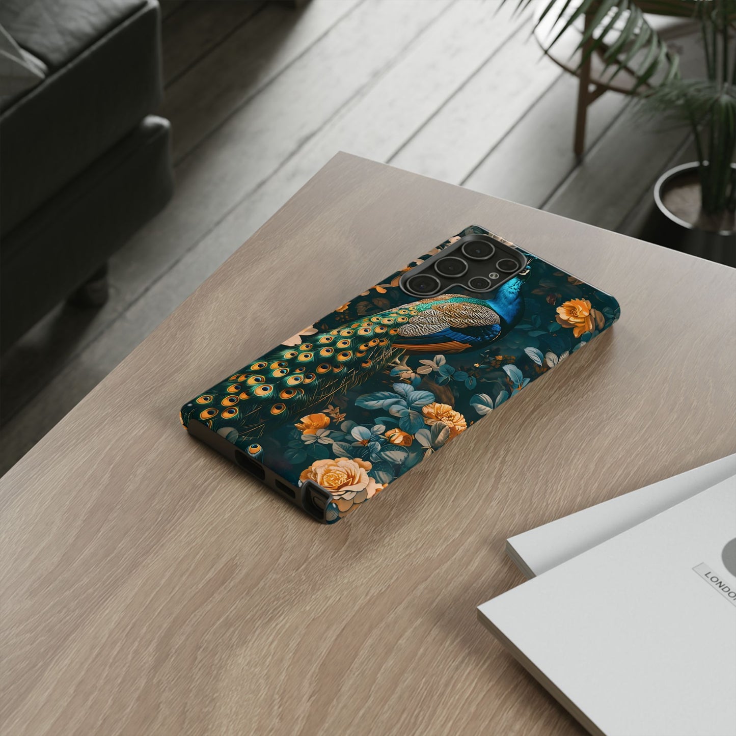 Peacock Phone Case - Elegant Floral Design, Tough Case for Protection, Unique Gift for Nature Lovers, Stylish Accessory, Eco-Friendly