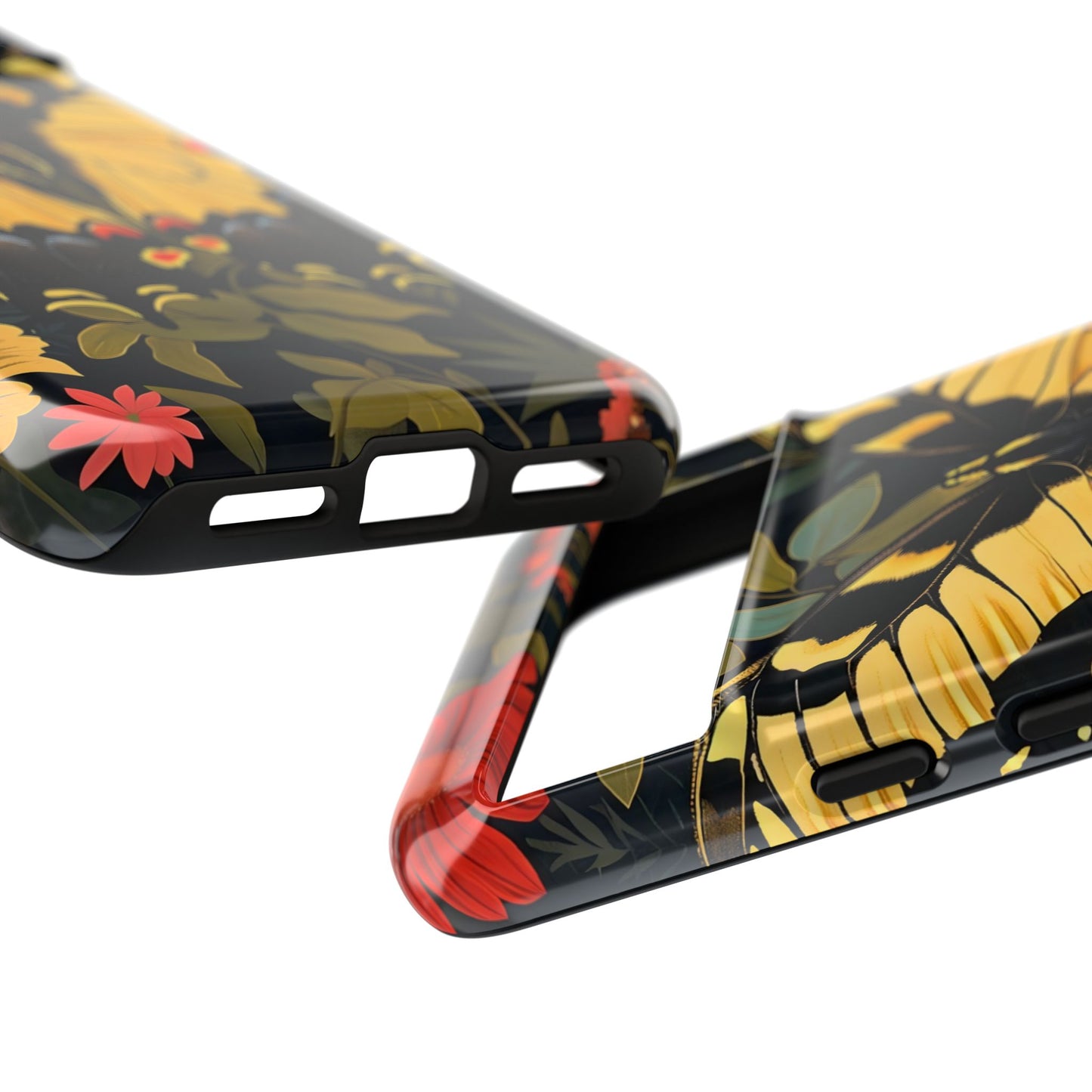 Butterfly Floral Phone Case, Tough Cases with Vibrant Design, Protective Cover for Nature Lovers, Gift for Her