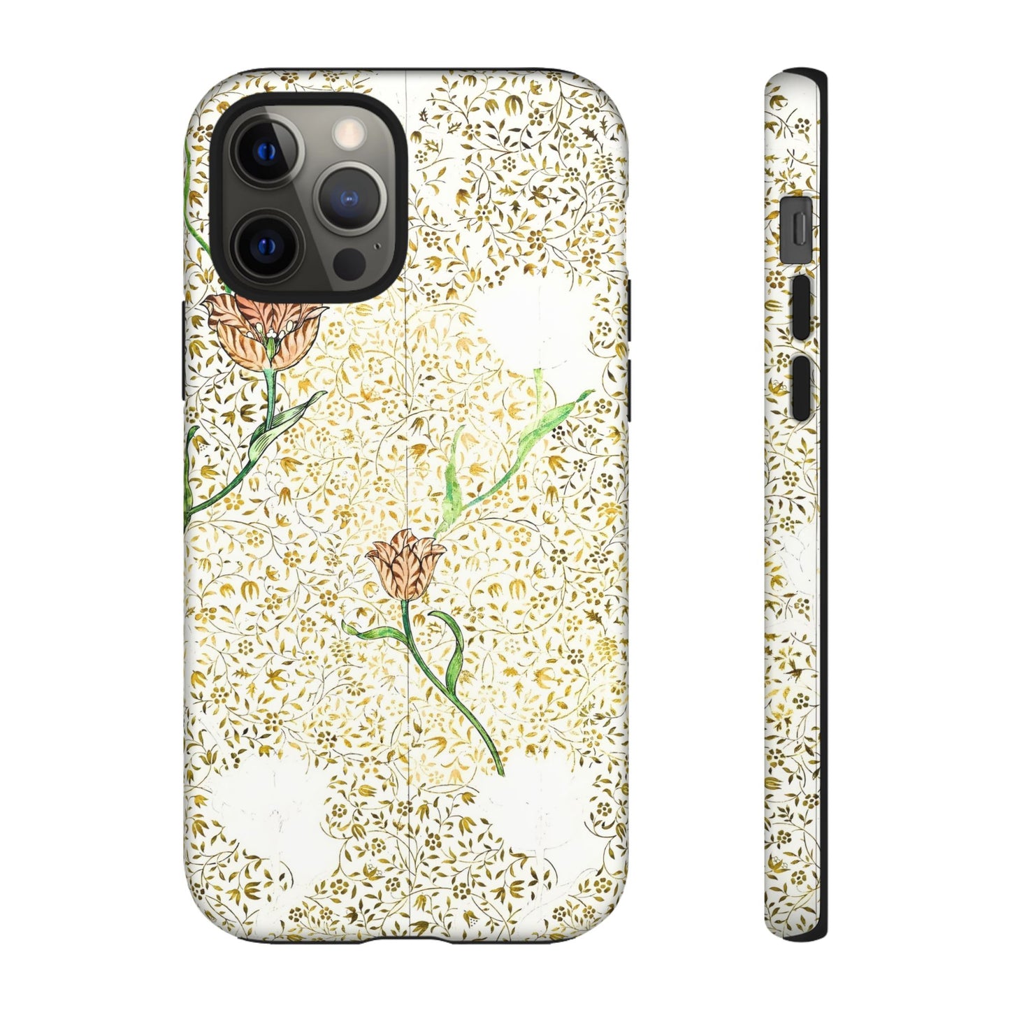Elegant Floral Phone Case, Tough Cases for iPhone, Stylish Smartphone Cover, Protection with Floral Art, Unique Gift for Her