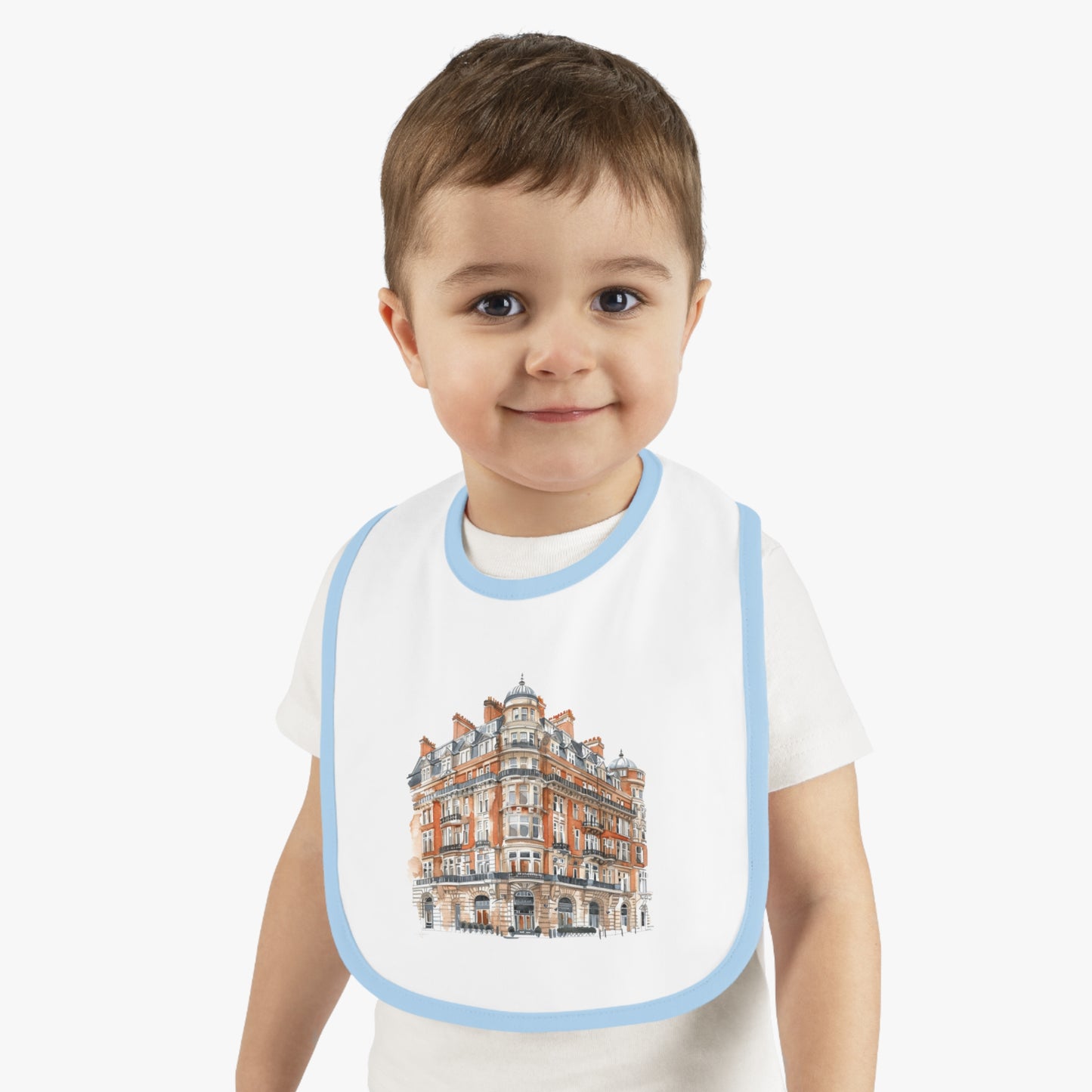 Charming Baby Bib with Contrast Trim – Perfect for Gifts, Milestones, & Everyday Use, Cute Toddler Apparel, Baby Shower Gift, Feeding Bib