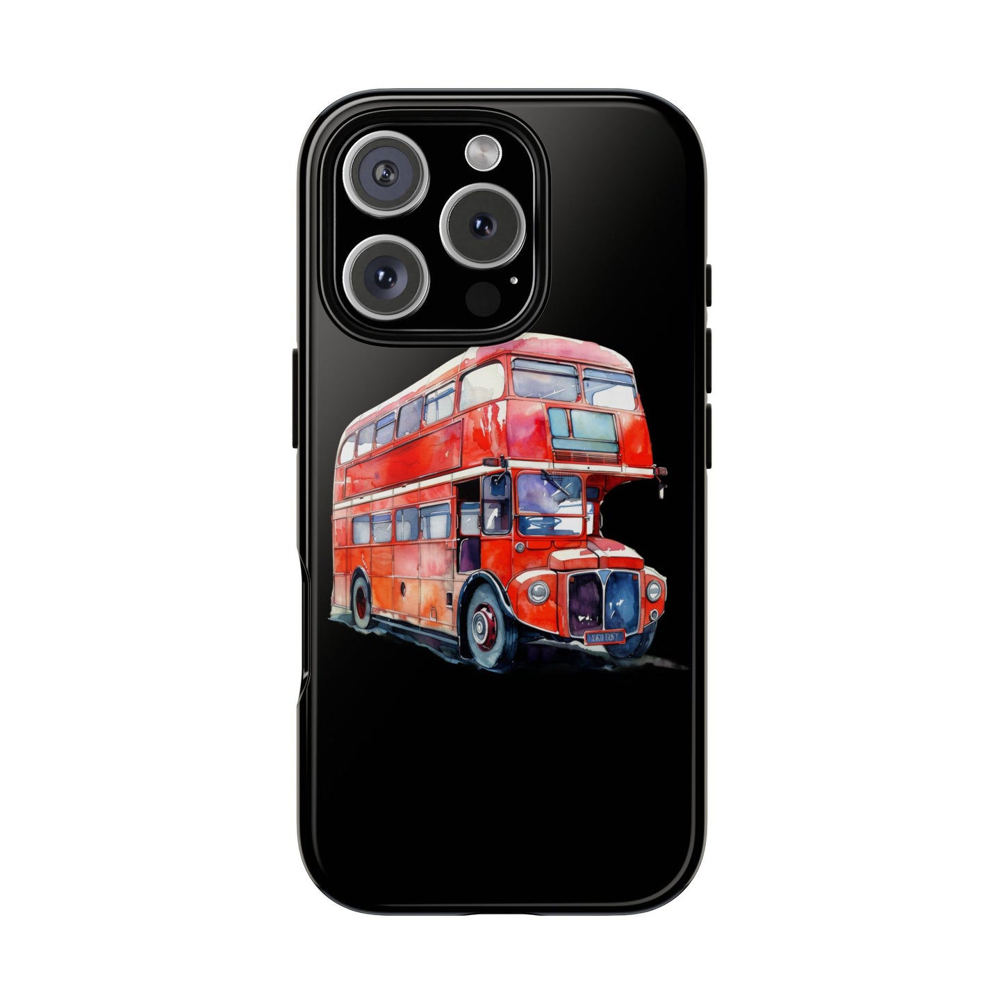 London Bus Phone Case, Tough iPhone Cover, Unique Gift for Travelers, Vintage Style Accessories, Holiday Present Idea