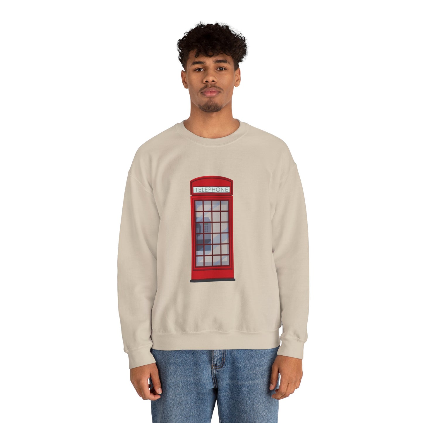 Unisex Heavy Blend™ Crewneck Sweatshirt Cozy - Iconic British Public Telephone