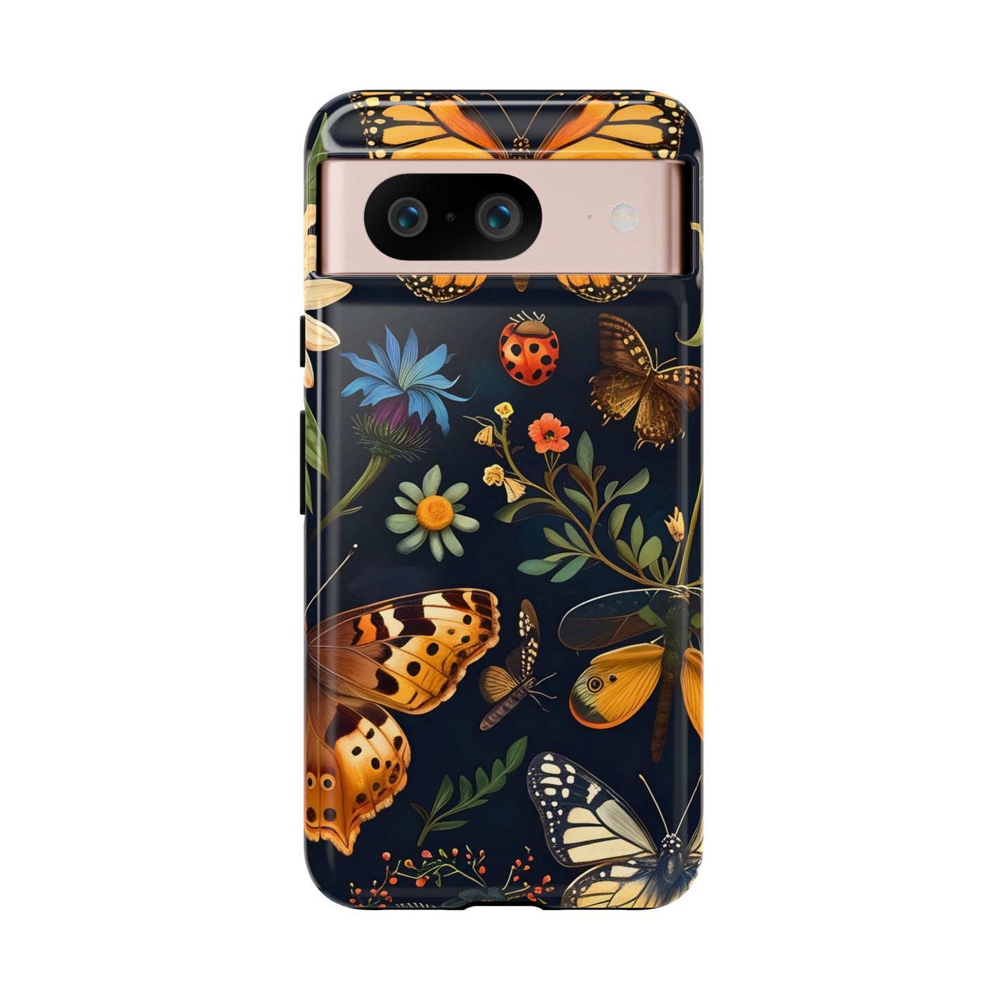 Nature-Inspired Phone Case | Floral Butterfly Design, Tough Phone Cover, Gift for Nature Lovers, Cute Butterfly Case, Home Decor