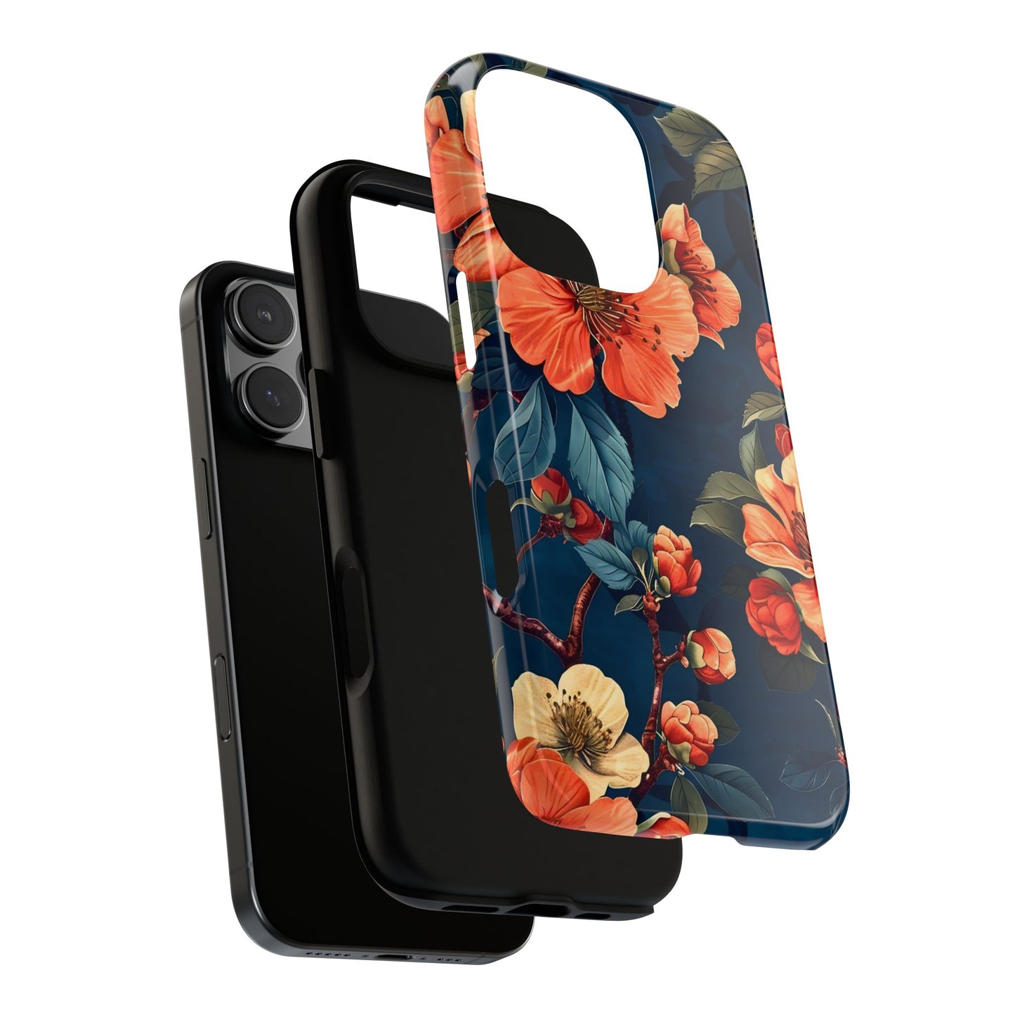 Floral iPhone Case, Tough Cases, Flower Phone Protector, Floral Design, Spring Gift, Phone Cover