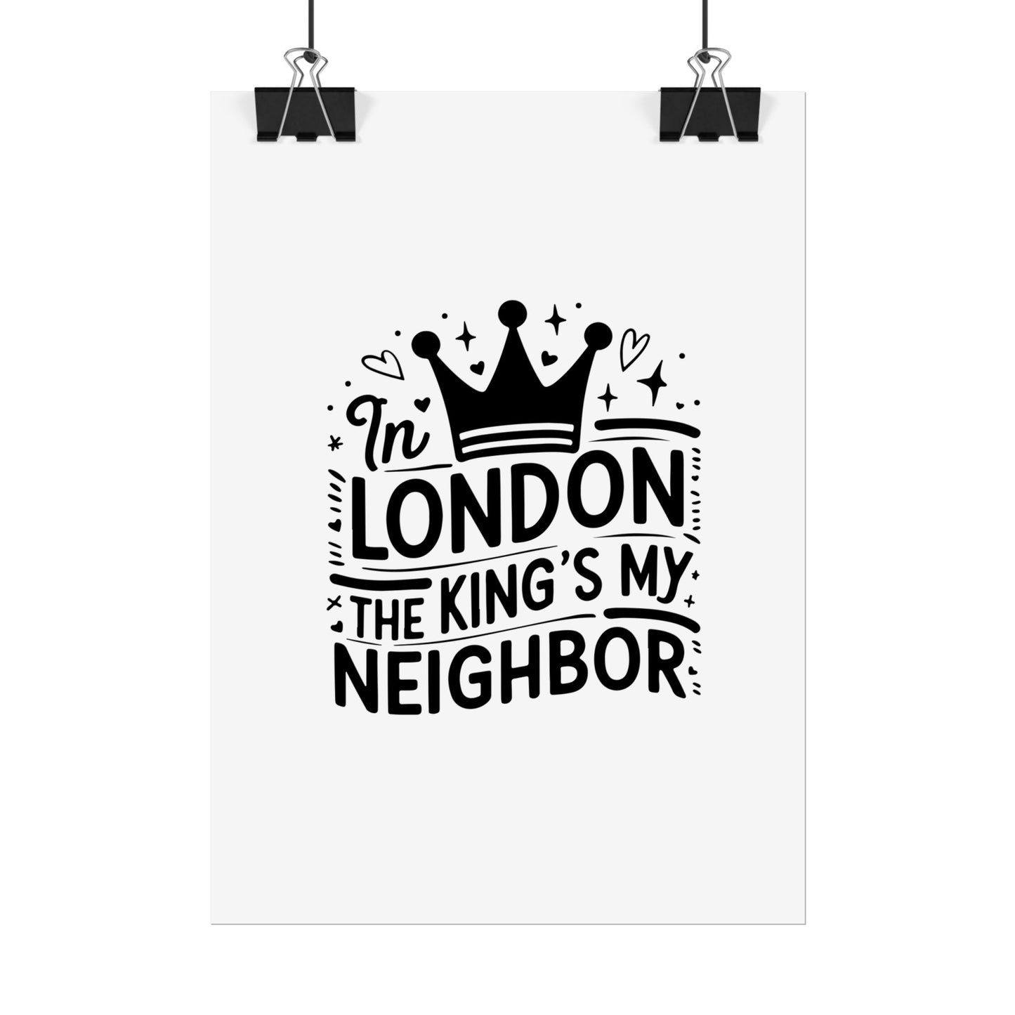 London Themed Rolled Poster - Whimsical Art Print for Home Decor, Gifts, Travel Lovers, Wall Art, Inspirational Quote