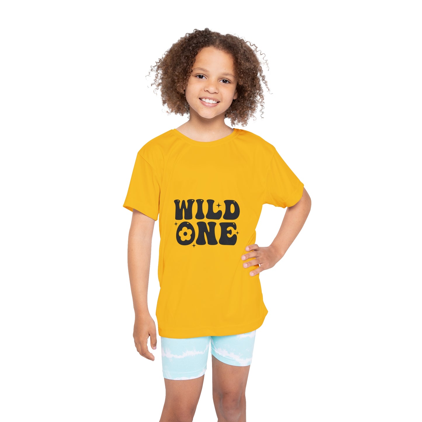 Kids Sports Jersey - Cute Wild One First Birthday Design - Cheerful Yellow Tee for Active Play and Parties