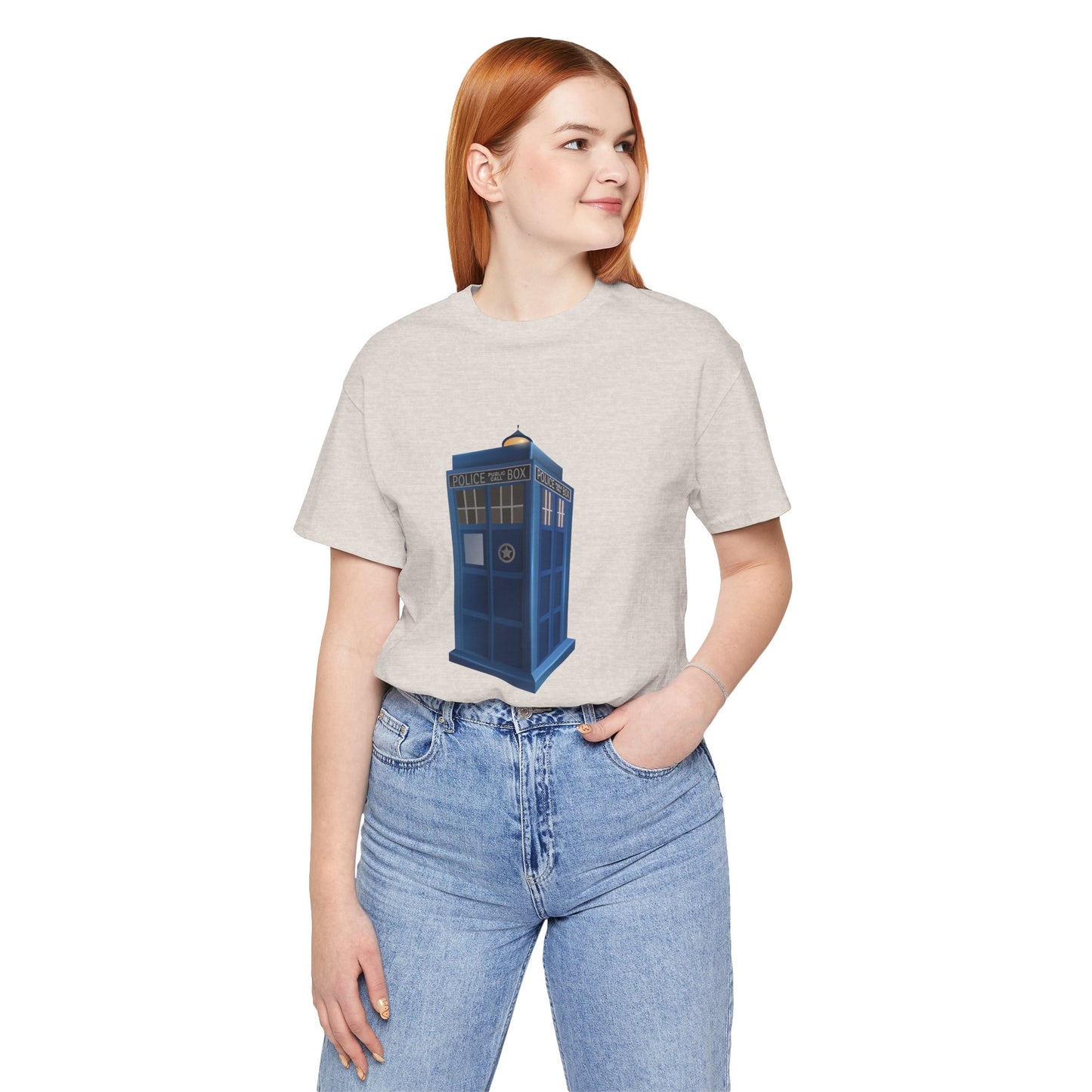 Unisex Jersey Short Sleeve Tee - British Police Public Call Box - Iconic TARDIS