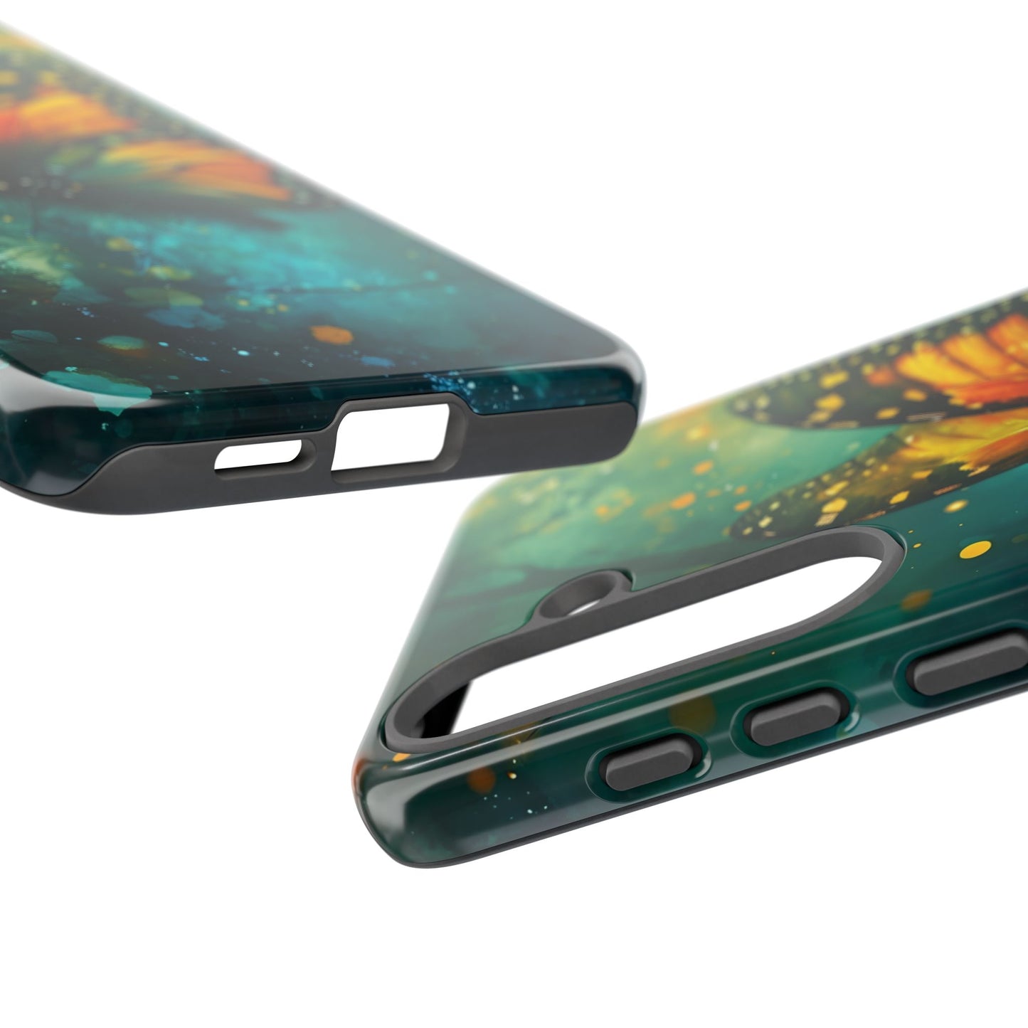 Colorful Butterfly Phone Case, Tough Cases for iPhone and Samsung, Cute Tech Accessories, Nature Lovers Gift, Vibrant Floral Design