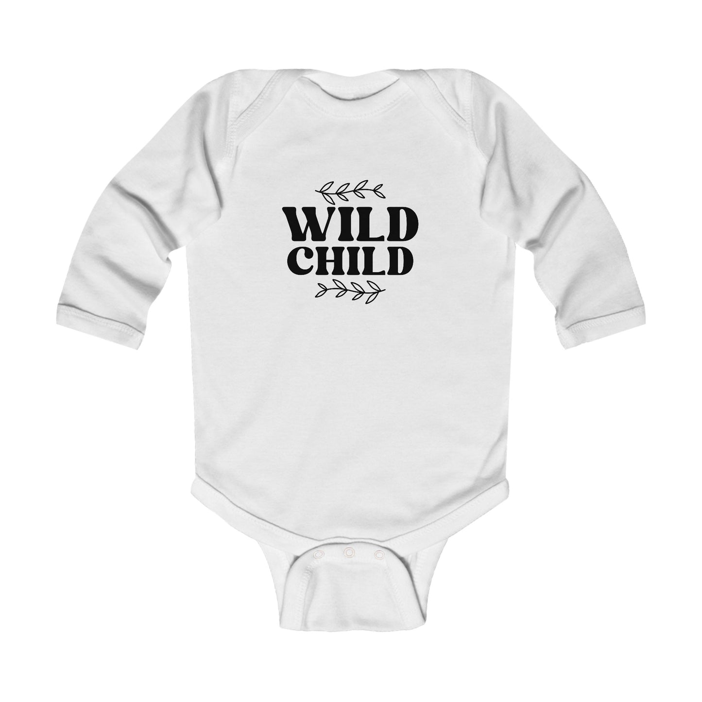 Wild Child Infant Long Sleeve Bodysuit - Cute Baby Playwear