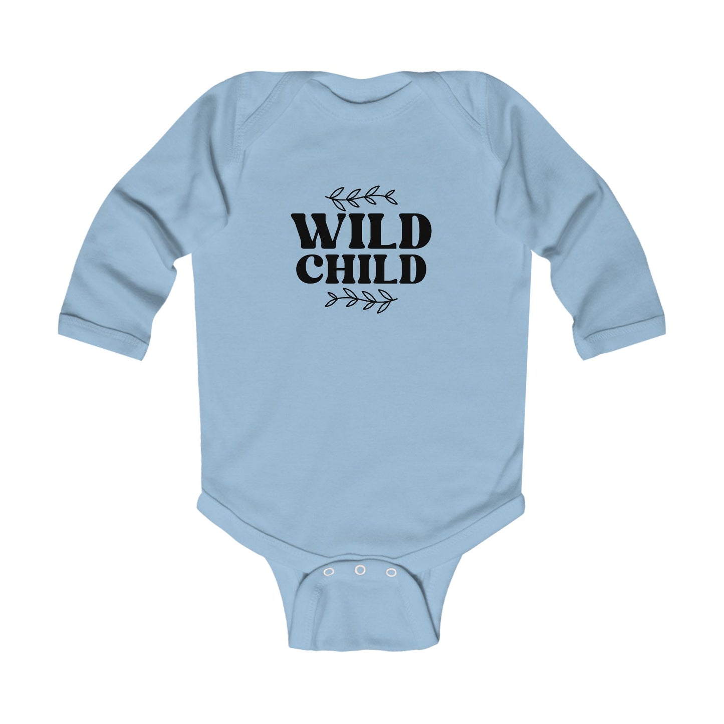Wild Child Infant Long Sleeve Bodysuit - Cute Baby Playwear