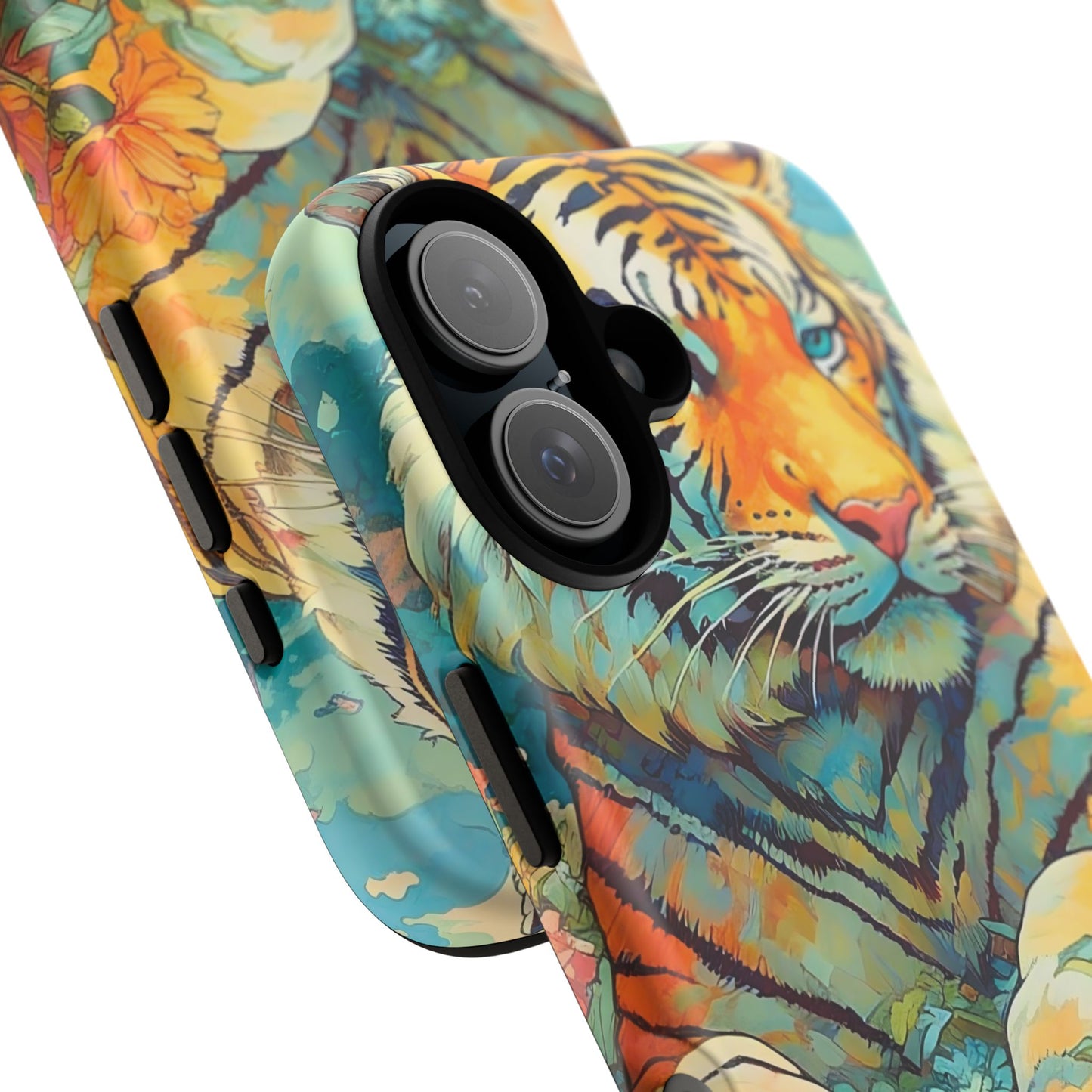 Tiger Jungle Phone Case, Colorful Tough Cases, Animal Lover Gift, Nature Phone Cover, Wildlife Decor, Birthday Present