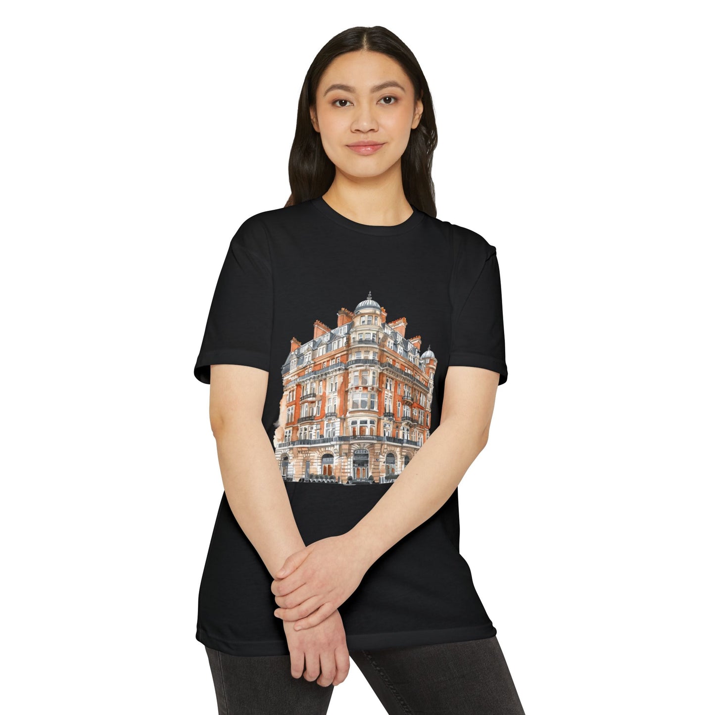 Unisex CVC Jersey T-shirt - Classic British Architecture - Elegant Historic Building