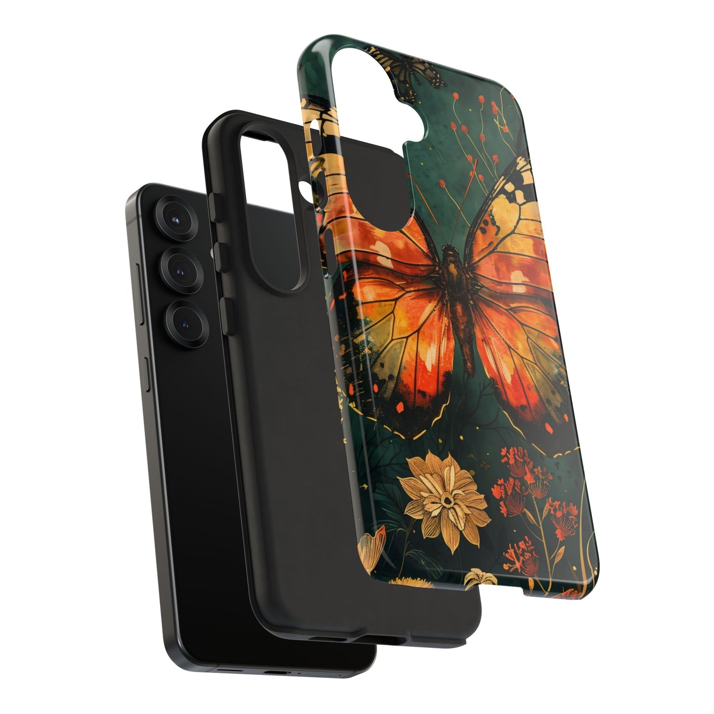 Butterfly Phone Case – Tough Cases for Nature Lovers, Floral Design, Butterfly Art, Unique Gift, Eco-Friendly Protection