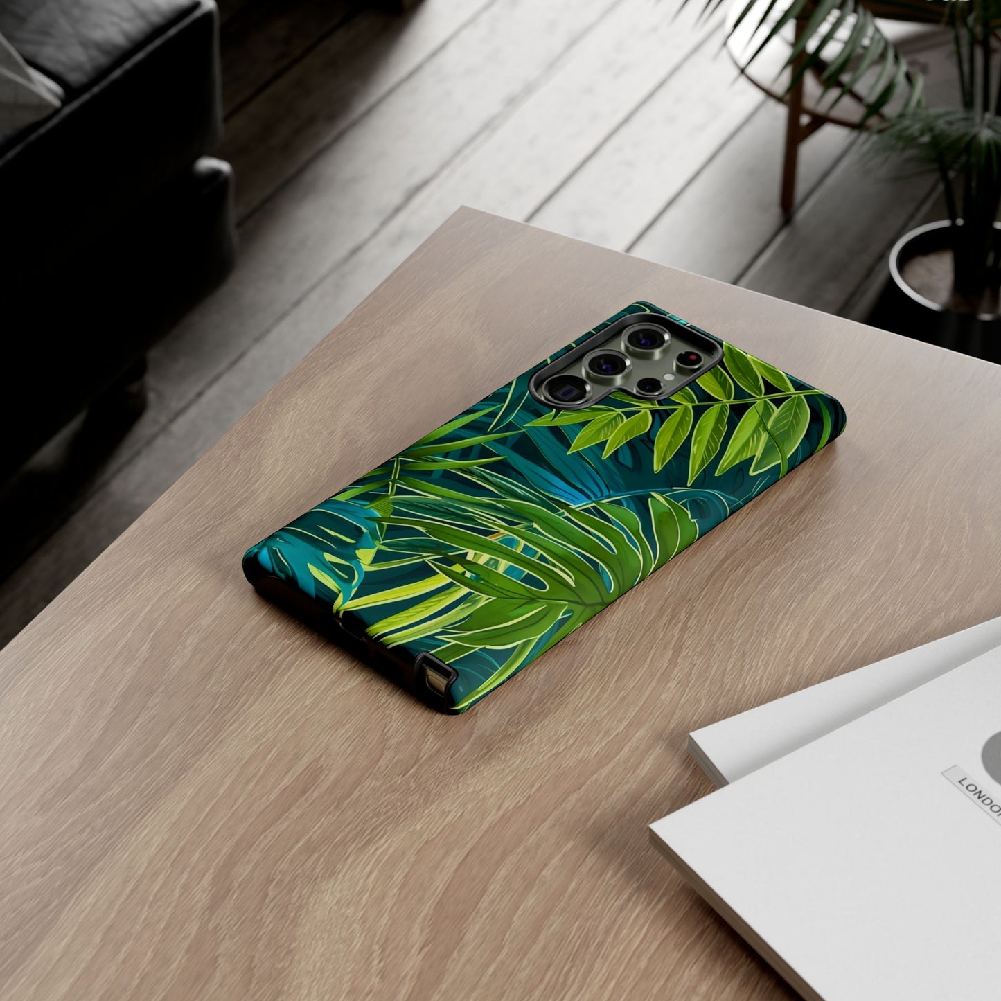 Tropical Phone Case - Durable Green Leaf Design, Eco-Friendly Gift, Trendy Accessory, Nature Lover's Case, Summer Vibes