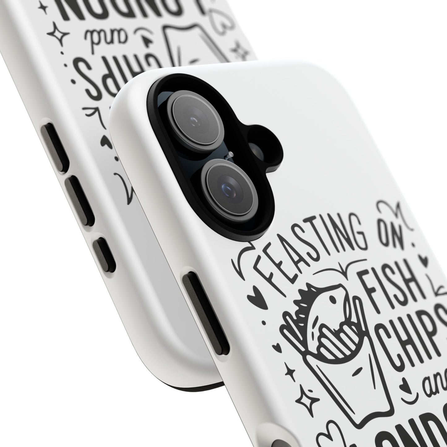London Fish & Chips Phone Case | Fun Gift for Foodies, Travel Lovers, London Souvenir, Unique Accessories, Personalization Option