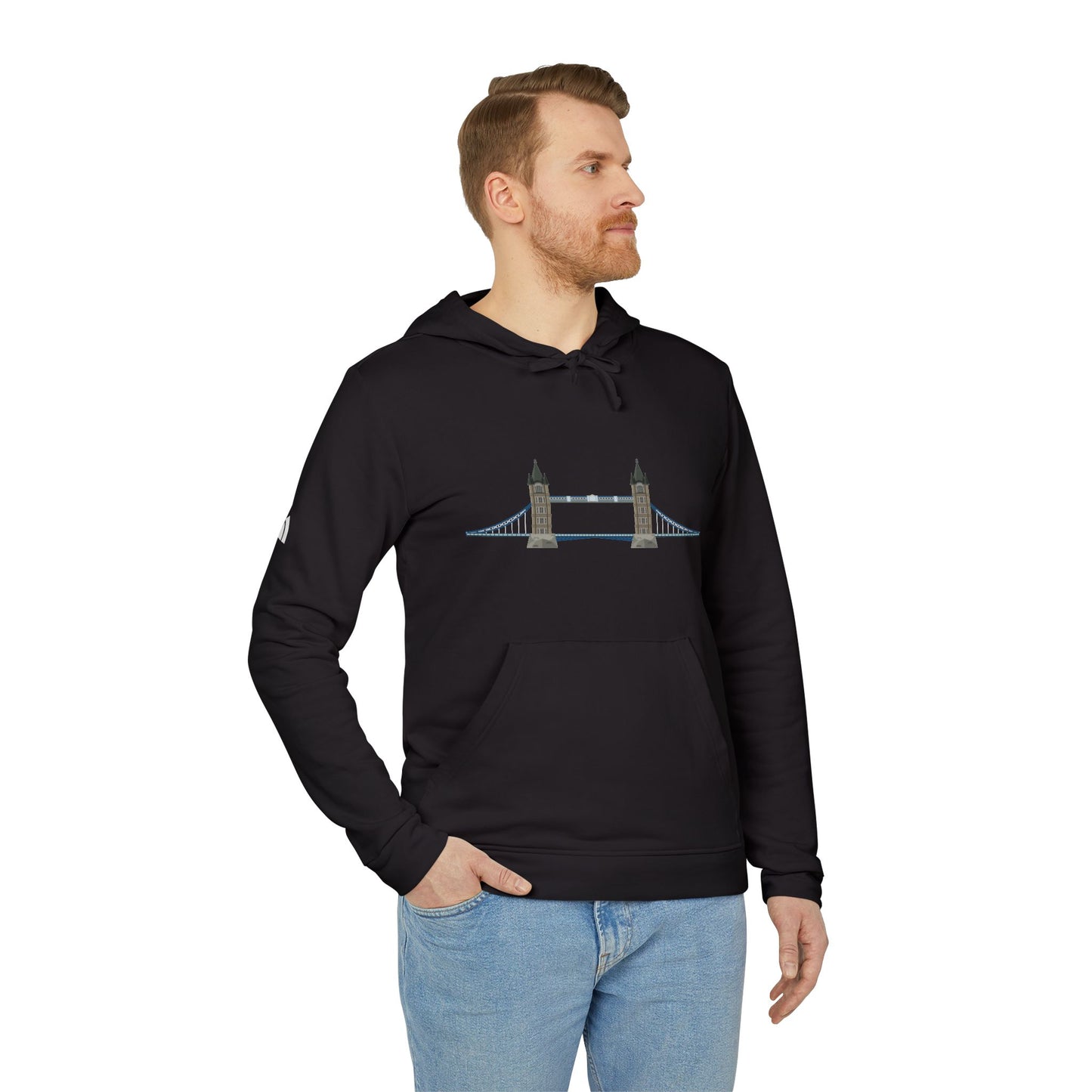 adidas Unisex Fleece Hoodie - Tower Bridge - Iconic London Landmark