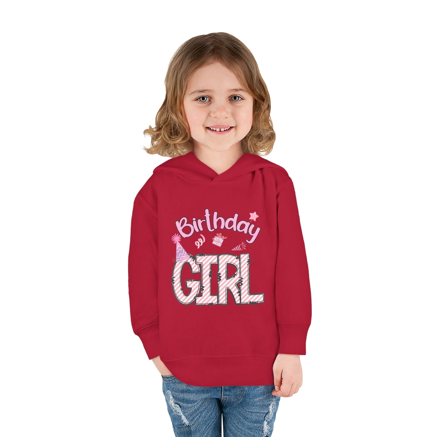 Toddler Pullover Fleece Hoodie birthday girl