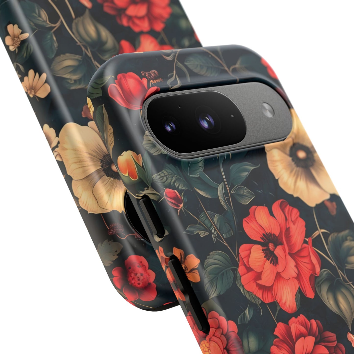 Floral Phone Case, Tough Cases, Flower Motif, Protective Cover, Gift for Her, Floral Design, Spring Accessory