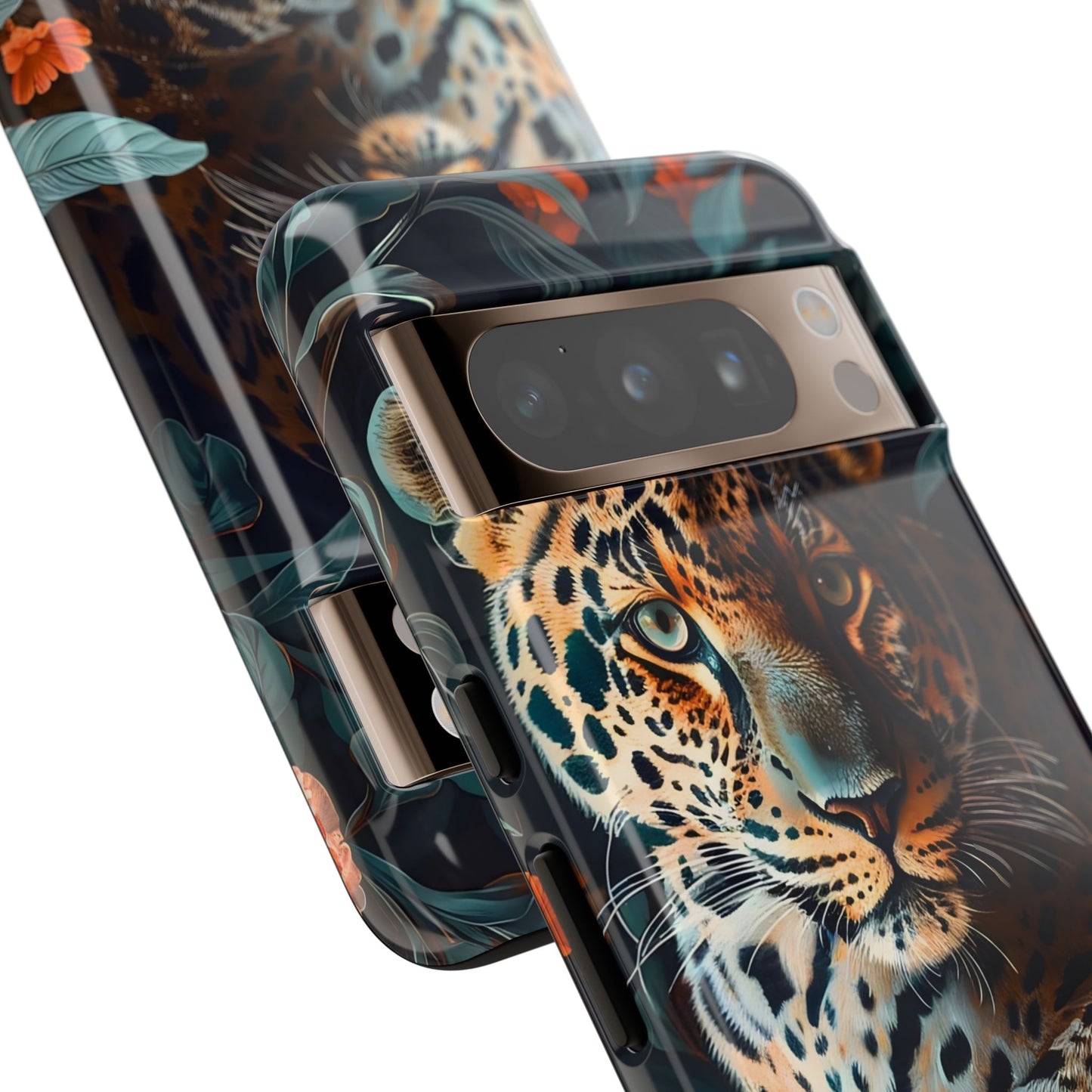 Wildlife Phone Case with Leopard Design | Tough Cases, Animal Prints, Floral Phone Cover, Gift for Nature Lovers, Unique Phone Accessories