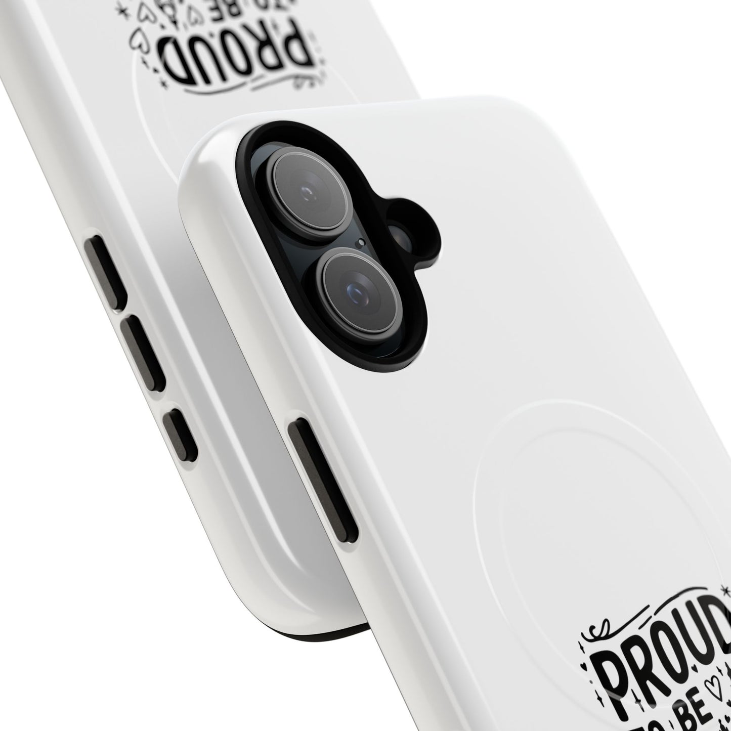 Proud London Magnetic Phone Case, Tough Phone Cover, Gift for Londoners, Travel Souvenir, Black and White Design