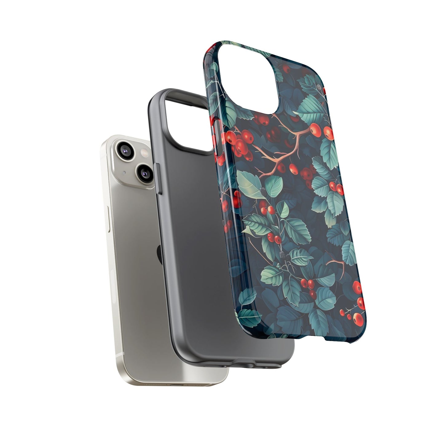 Berry Blossom Phone Case - Nature Lover's Gift, Floral Design, Cute Accessory for Spring, Unique Tech Cover, Perfect for Holidays
