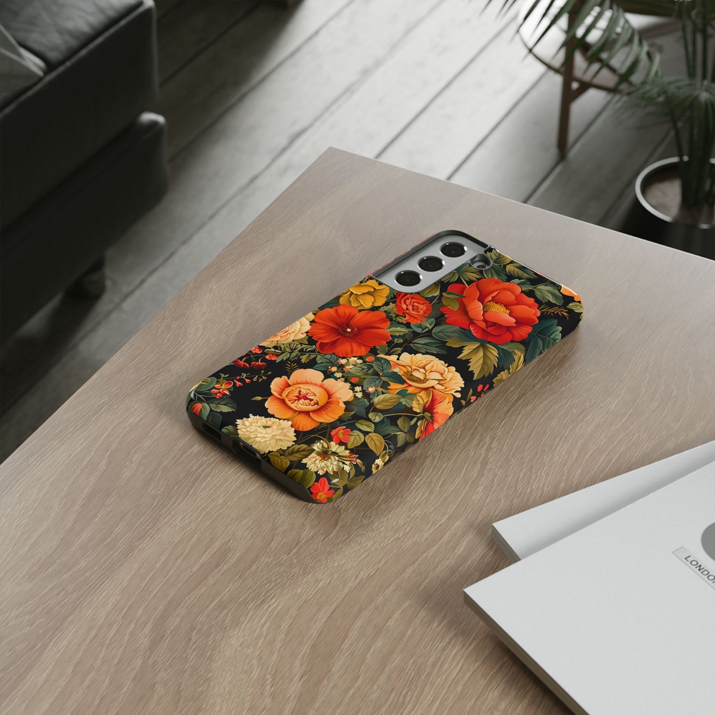 Floral Phone Case, Tough Cases, Decorative Tech Accessories, Gift for Her, Nature Lover Gift, Boho Style Case, Spring Floral Cover