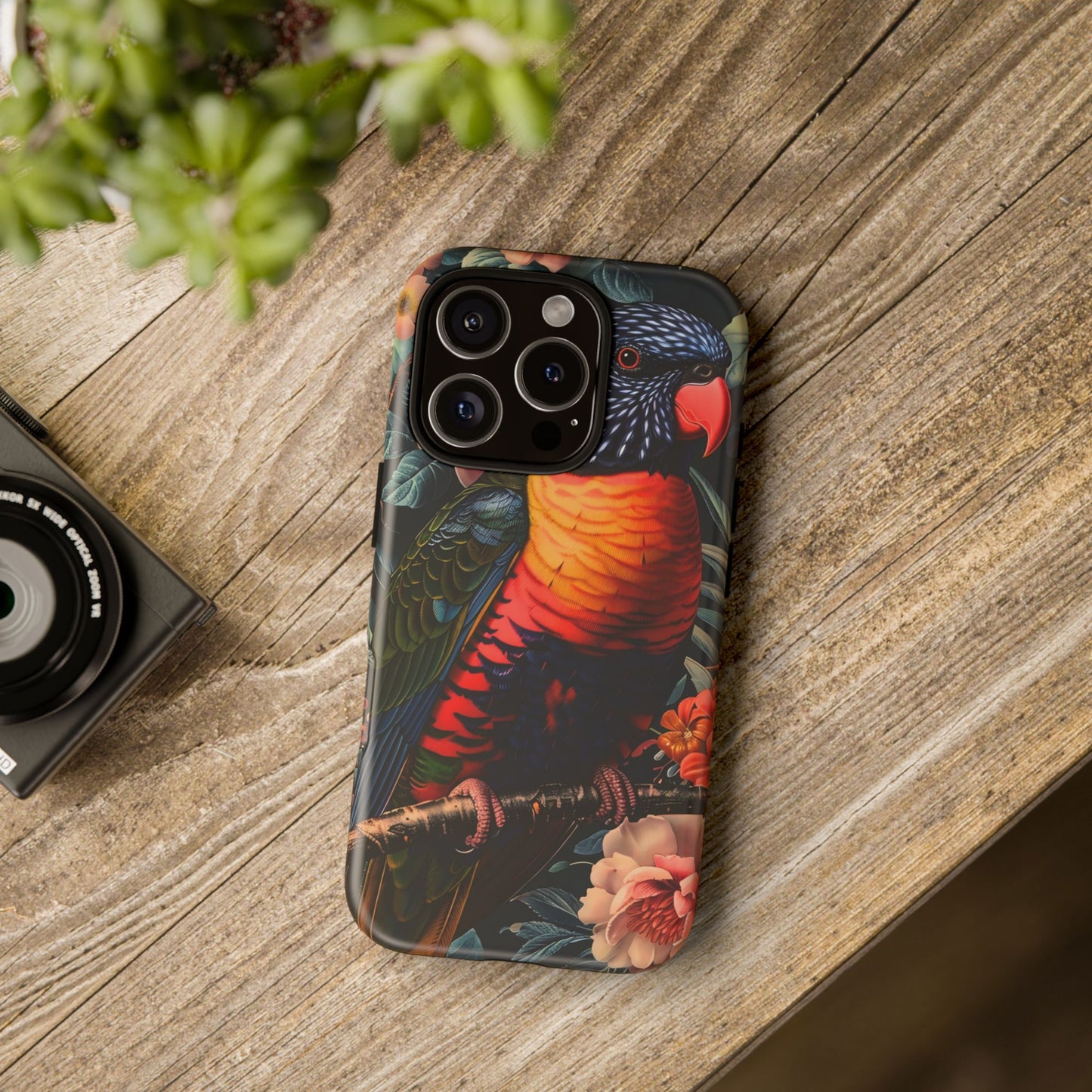 Tropical Parrot Phone Case, Floral Print Protector, Gift for Nature Lovers, Stylish Accessory for Summer, Unique Smartphone Cover