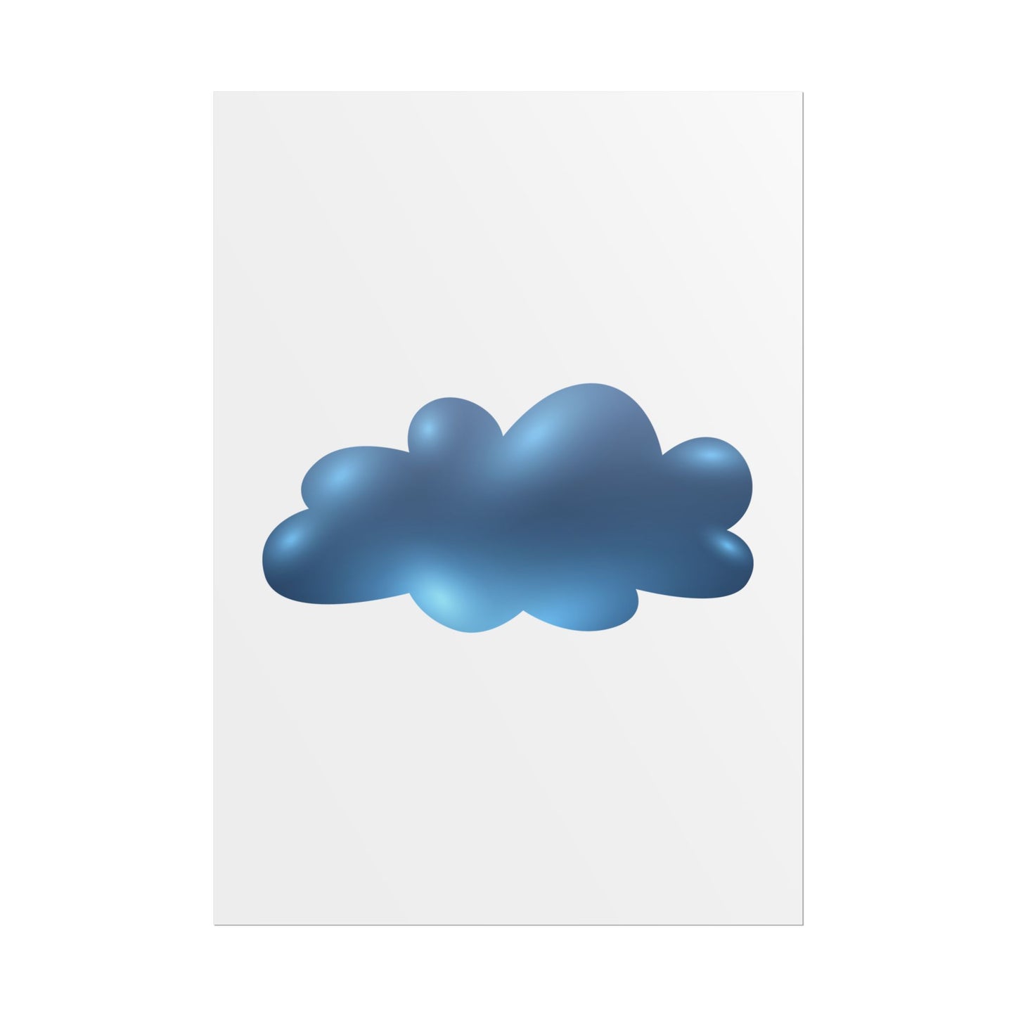 Blue Cloud Art Print, Minimalist Wall Decor, Kids Room Wall Art, Nursery Poster, Aesthetic Home Decor, Modern Art Print
