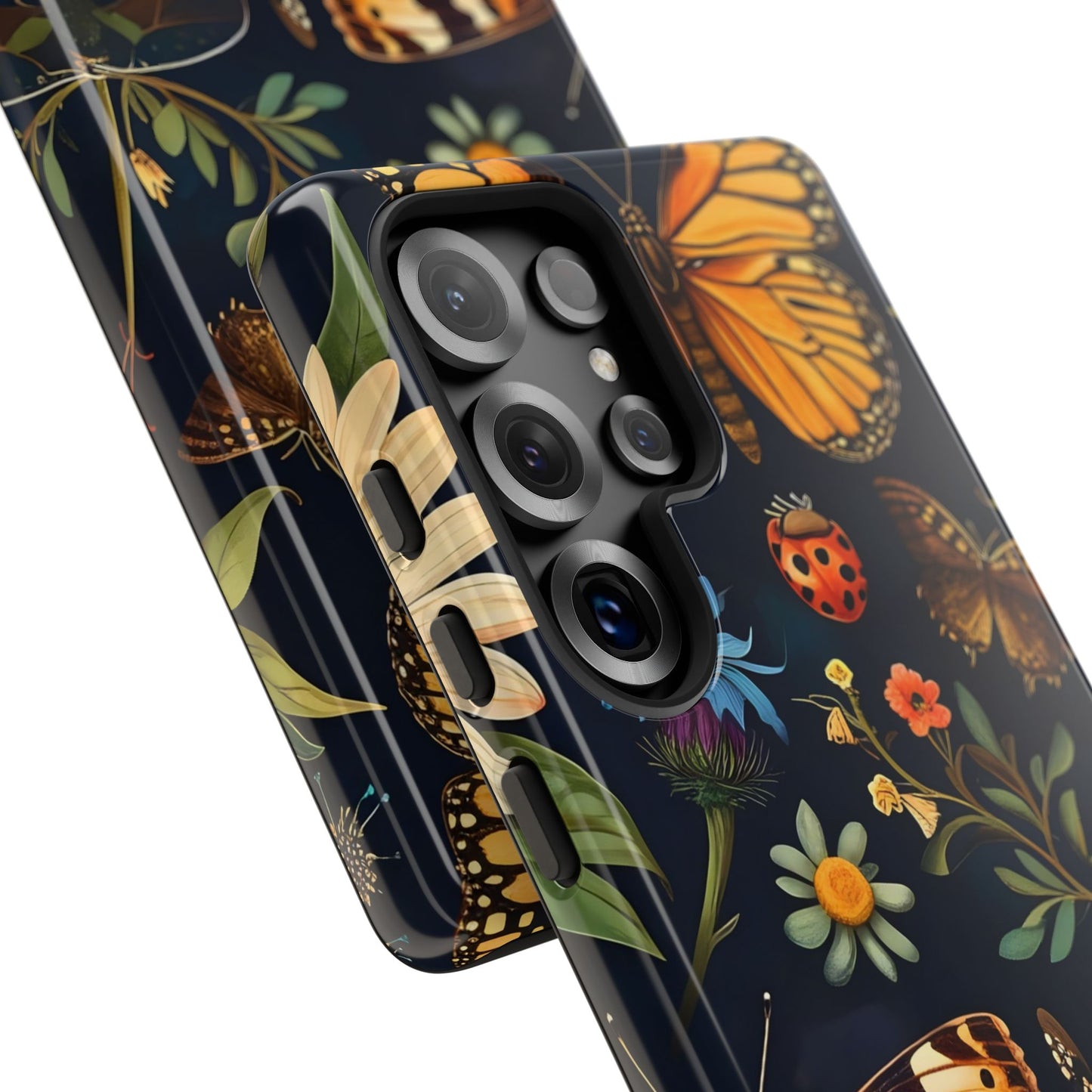 Nature-Inspired Phone Case | Floral Butterfly Design, Tough Phone Cover, Gift for Nature Lovers, Cute Butterfly Case, Home Decor