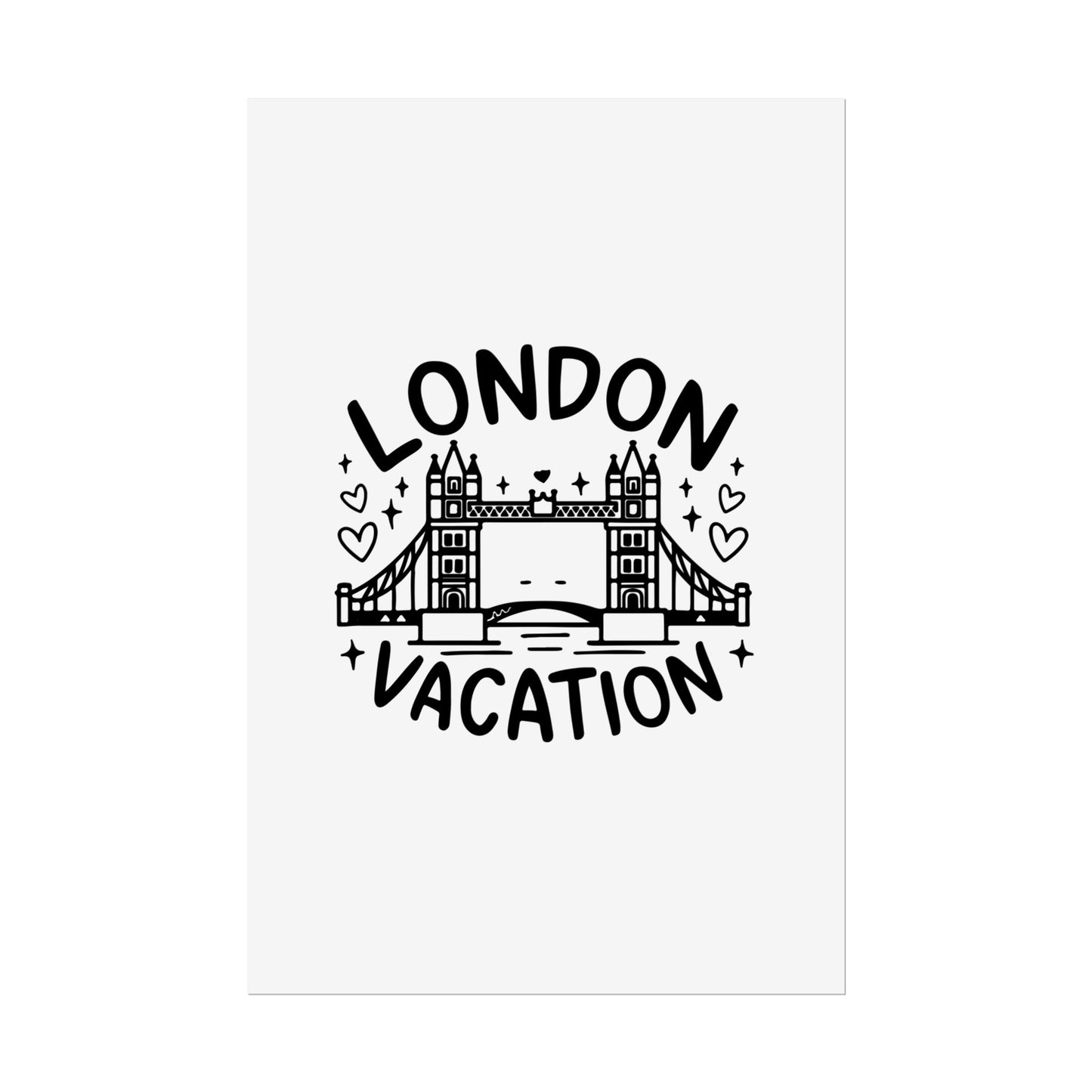 London Vacation Rolled Poster - Travel Decor for Home, Wall Art Print, Gift for Travelers, London Artwork, Holiday Gift Idea