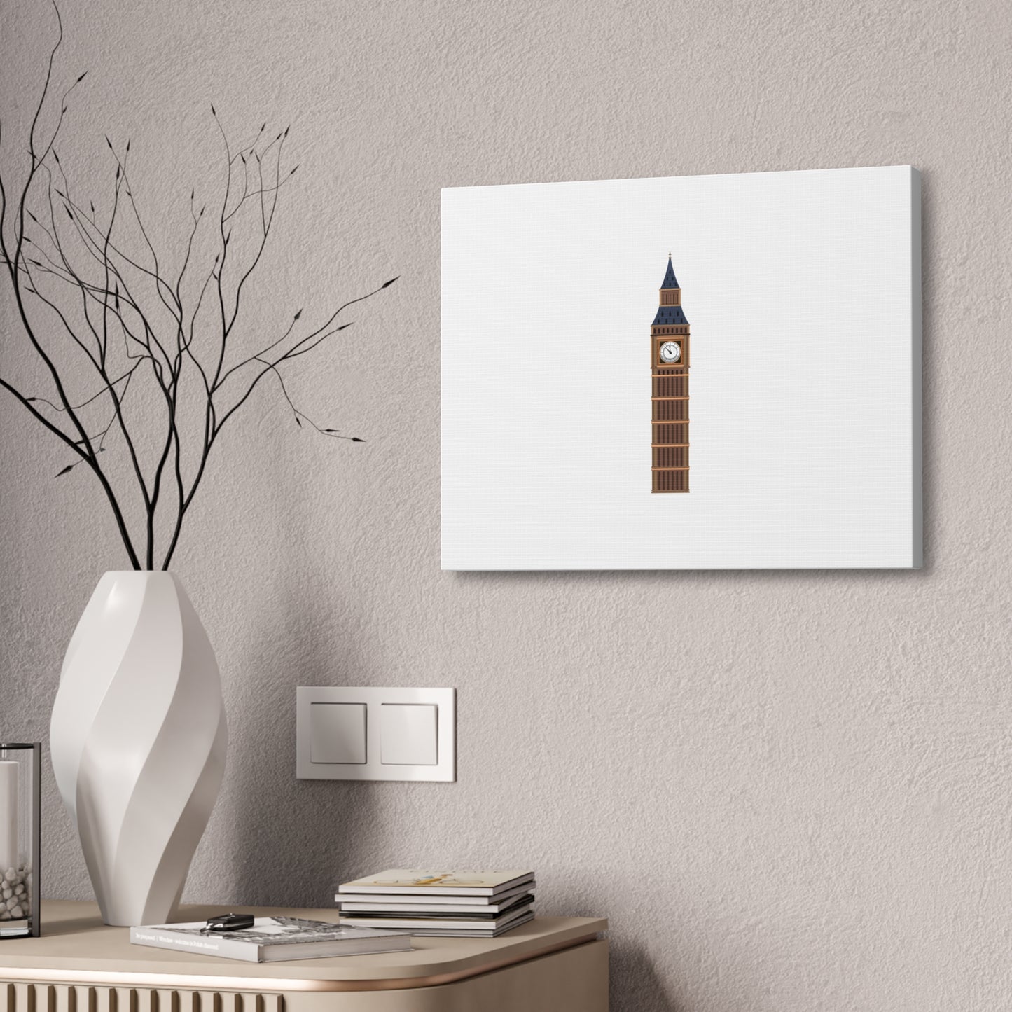 Big Ben Canvas Wall Art, Modern Home Decor, London Decor, Gift for Travel Lovers, Office Wall Art, Minimalist Art Print