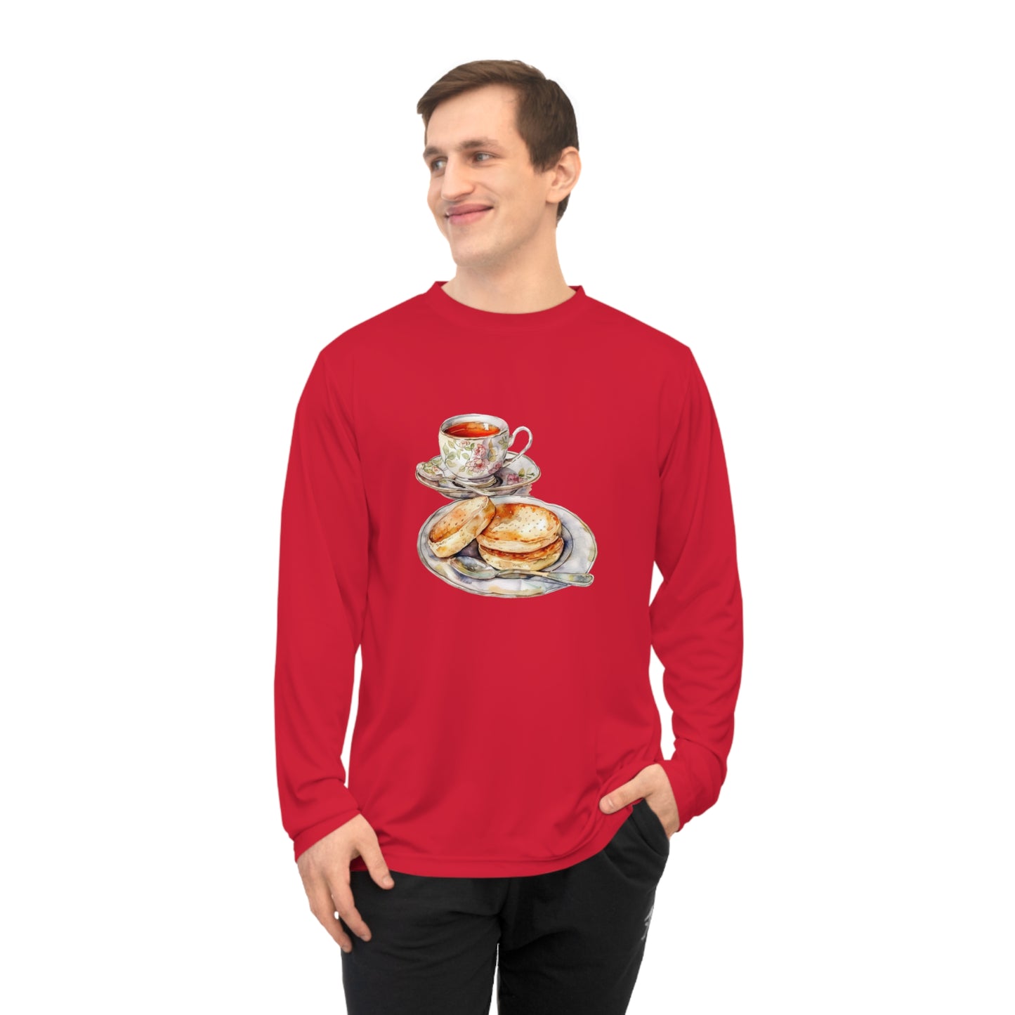 Unisex Performance Long Sleeve Shirt - Delicious British Cuisine