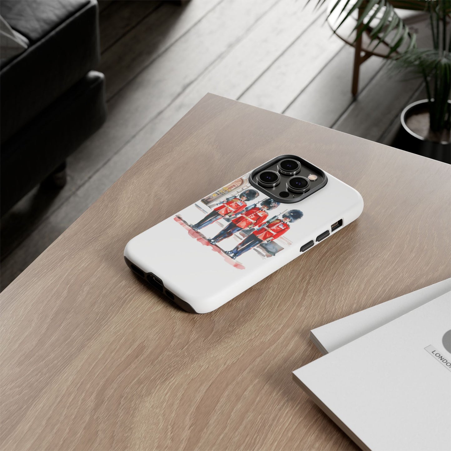 Phone Case with Royal Guard Design, Unique Cell Cover, London Souvenir, Tough Phone Case, Gift for Travelers, Stylish Street Photography