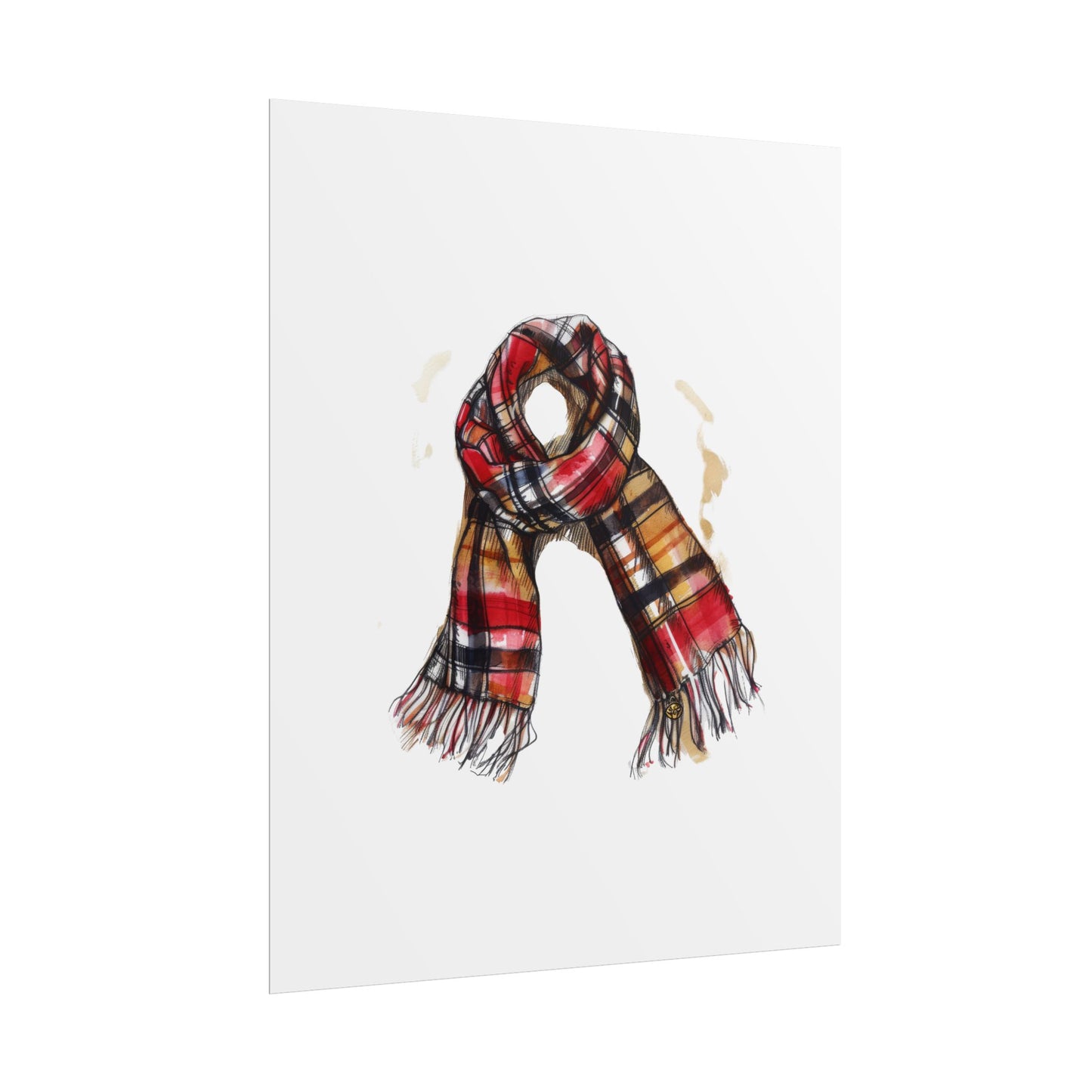 Cozy Scarf Wall Art - Fall Decor for Home, Rustic Style, Gift for Her, Cozy Vibes, Autumn Aesthetic
