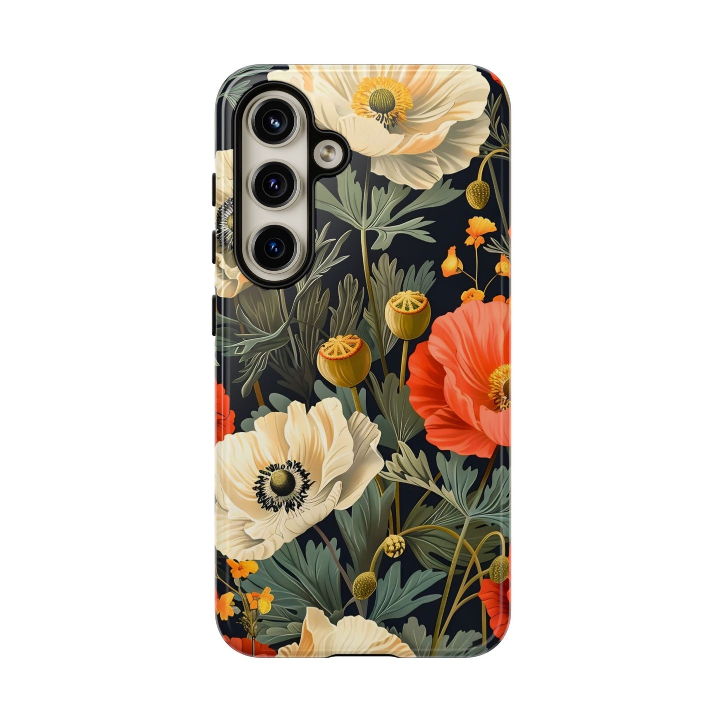 Floral Phone Case, Tough Cases with Botanical Design, Flower Protection Case, Gift for Nature Lovers, Eco-Friendly Mobile Cover