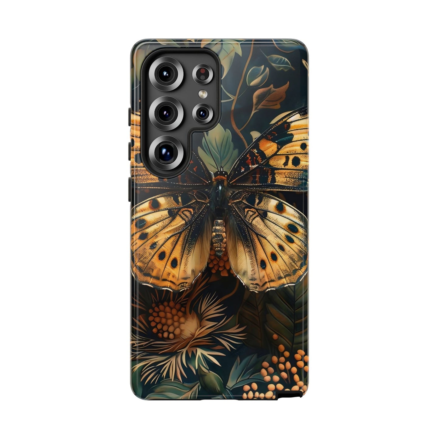 Butterfly Floral Phone Case, Tough Cases, Protective Cover, Unique Gift, Nature Lover, Art Print, Spring Decor