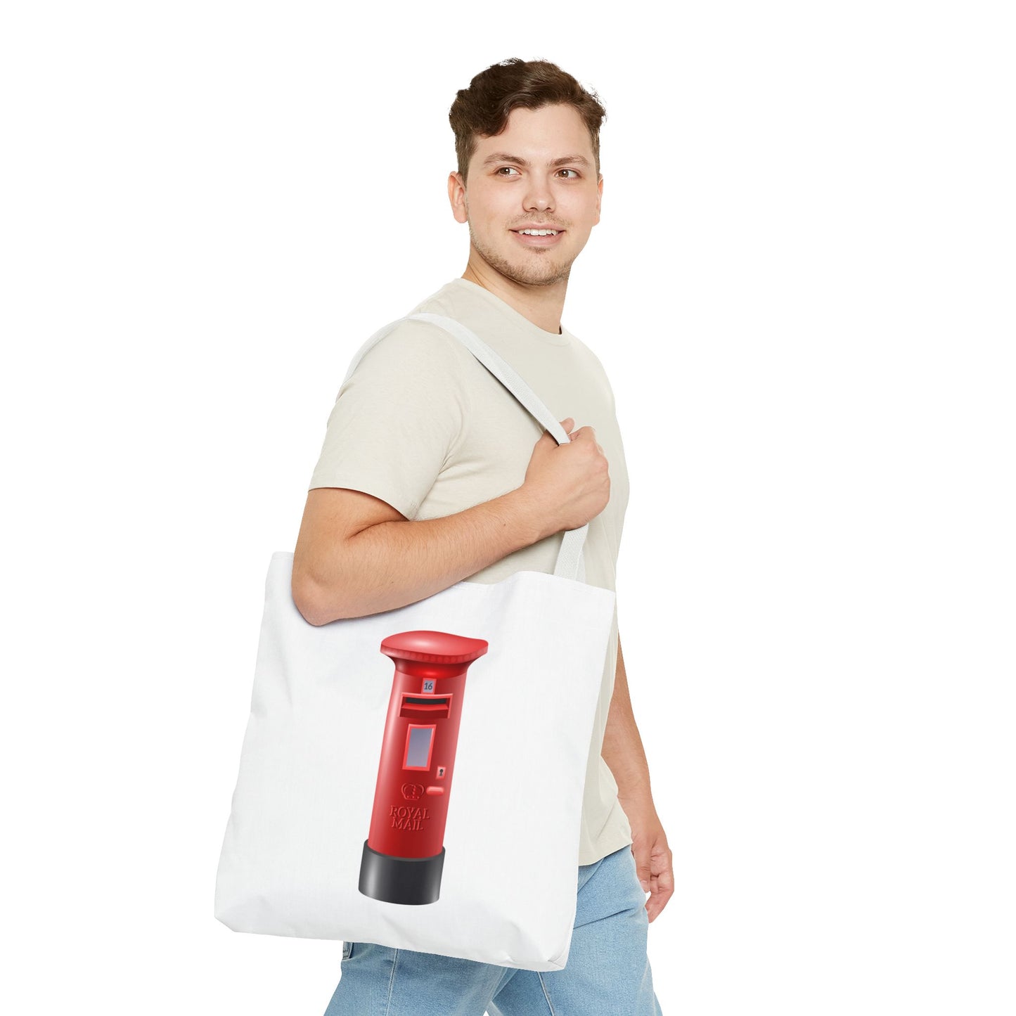 Vintage Post Box Tote Bag, Perfect for Postage Lovers, Everyday Use, Gift Idea for Holidays, Eco-Friendly Carryall