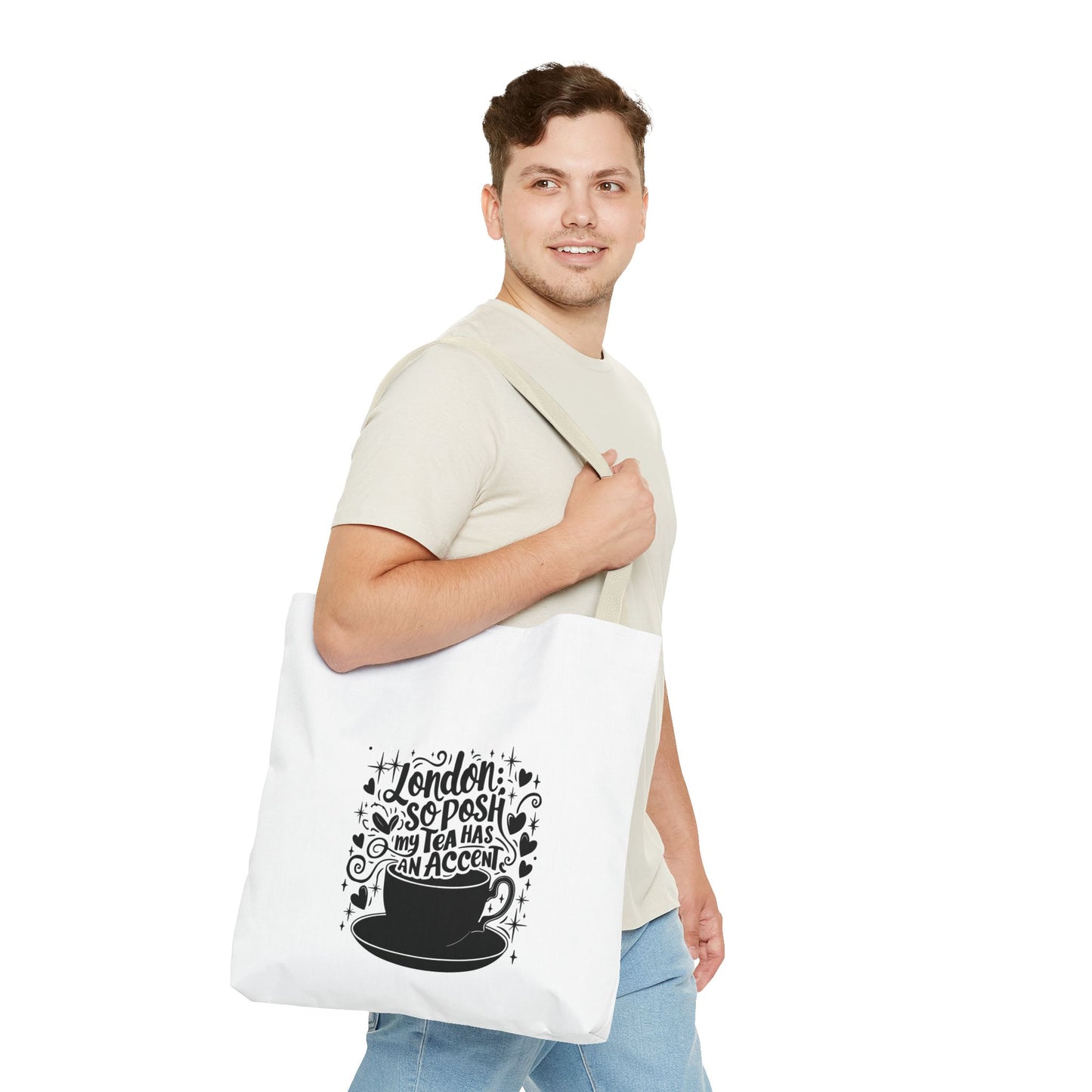 Posh Tea Tote Bag, Fun Grocery Bag, Stylish Shopping Tote, Gift for Tea Lovers, Unique Graduation Gift