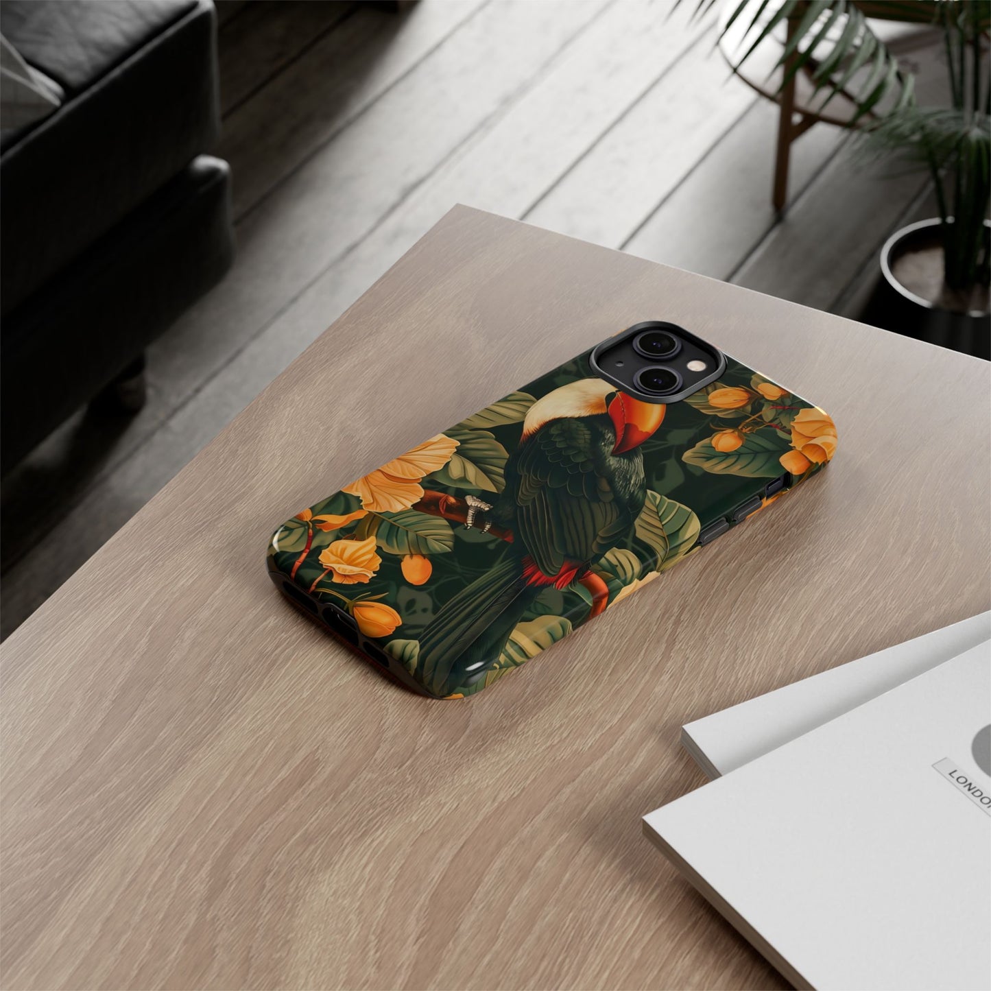 Tropical Toucan Phone Case, Exotic Bird Cover, Nature Lover Gift, Eco-Friendly Design, Customizable Tech Accessory