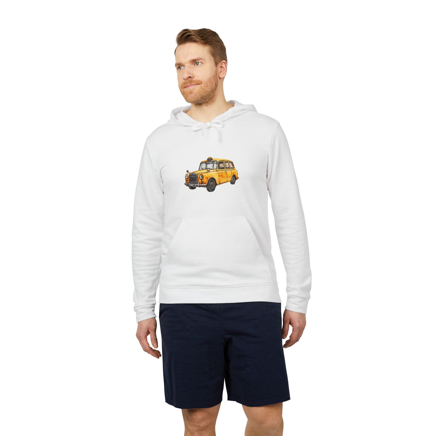 adidas Unisex Fleece Hoodie - British Vintage Car - Classic Elegance and Timeless Style