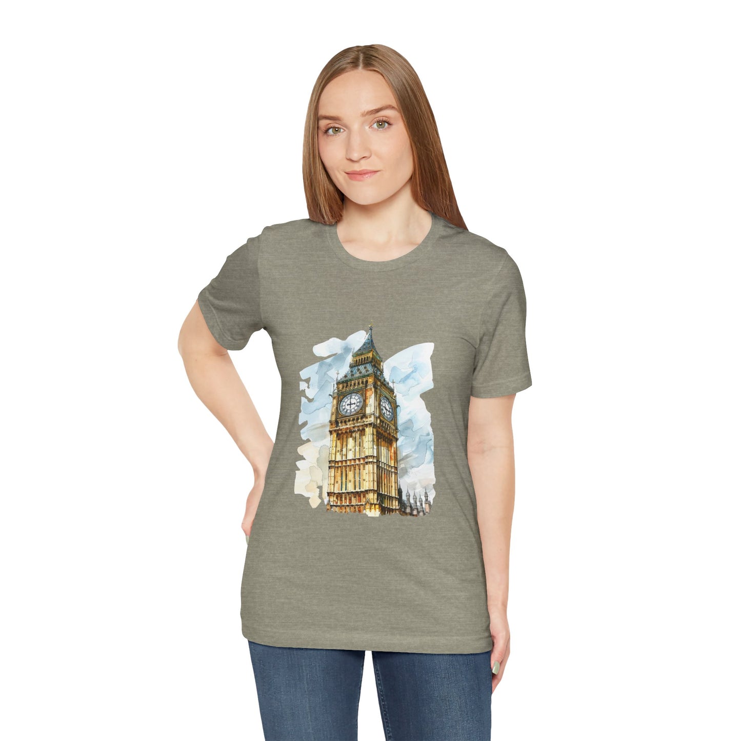 Unisex Jersey Short Sleeve Tee - Iconic Big Ben Clock Tower Design - London Landmark
