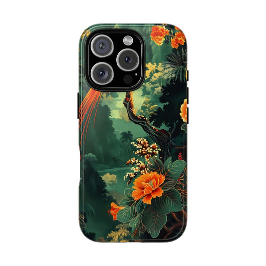 Tropical Phone Case - Colorful Floral Design, Phone Cover for Nature Lovers, Gift for Friends, iPhone & Android Compatible, Boho Style