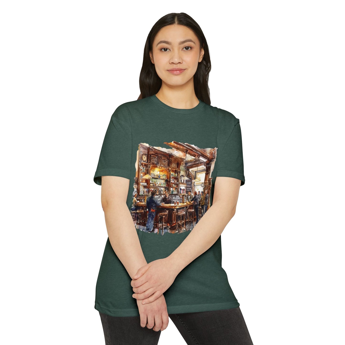 Unisex CVC Jersey T-shirt - Cheers to Tradition - The Classic British Pub