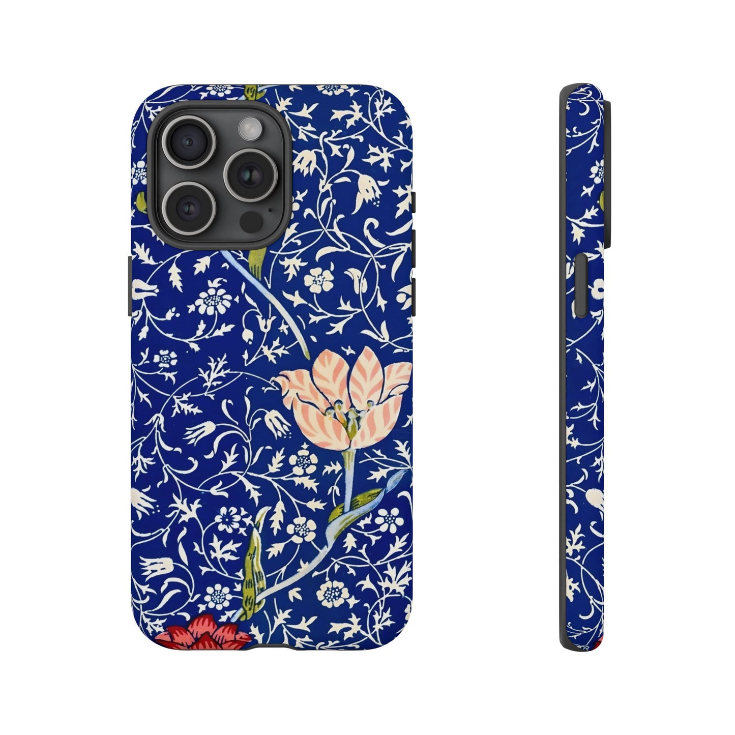 Floral Phone Case, Unique Tough Phone Cover, Gift for Her, Spring Decor, Durable Protective Case, Elegant Floral Design