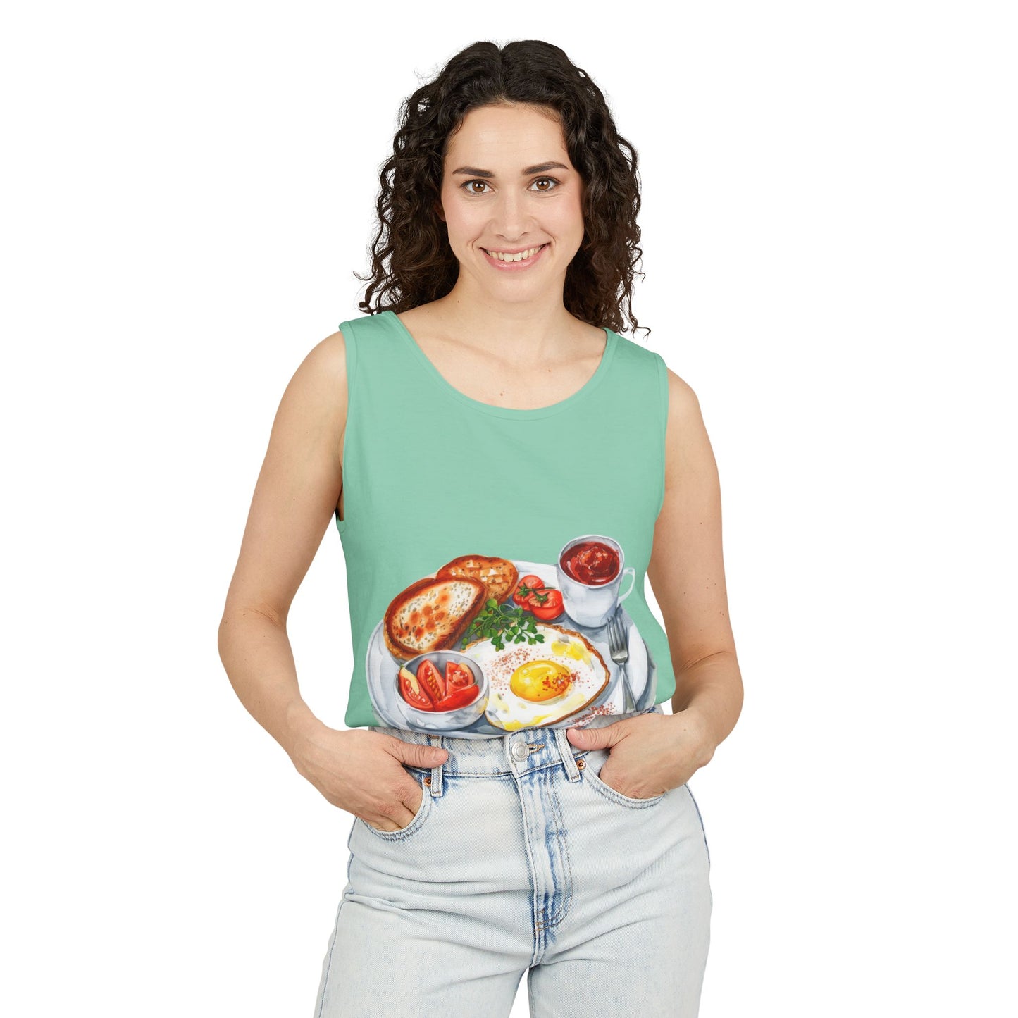 Unisex Garment-Dyed Tank Top - Rustic Food Design Wall Art